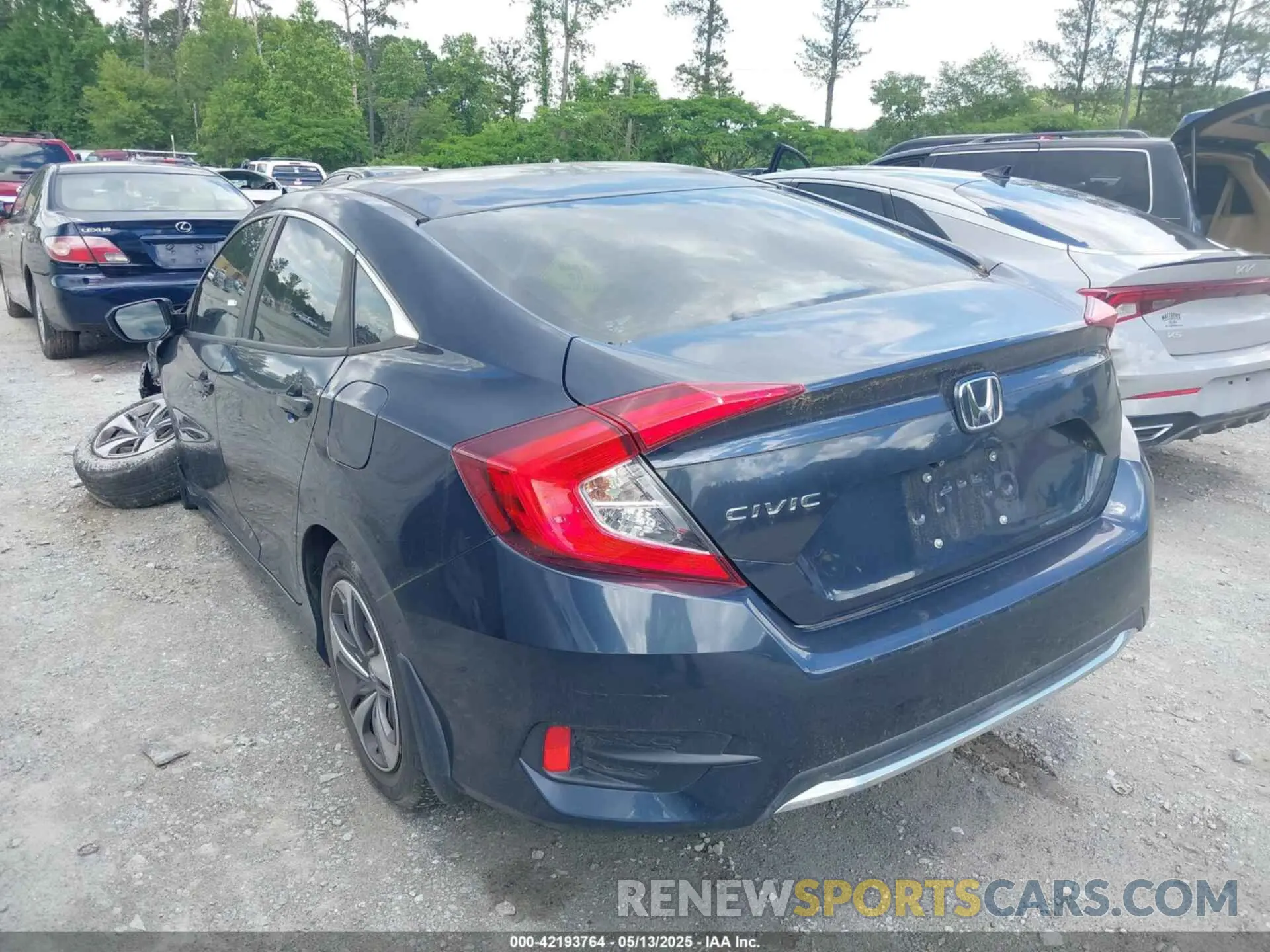 3 fotografías del automóvil dañado 19XFC2F6XLE015643 HONDA CIVIC 2020