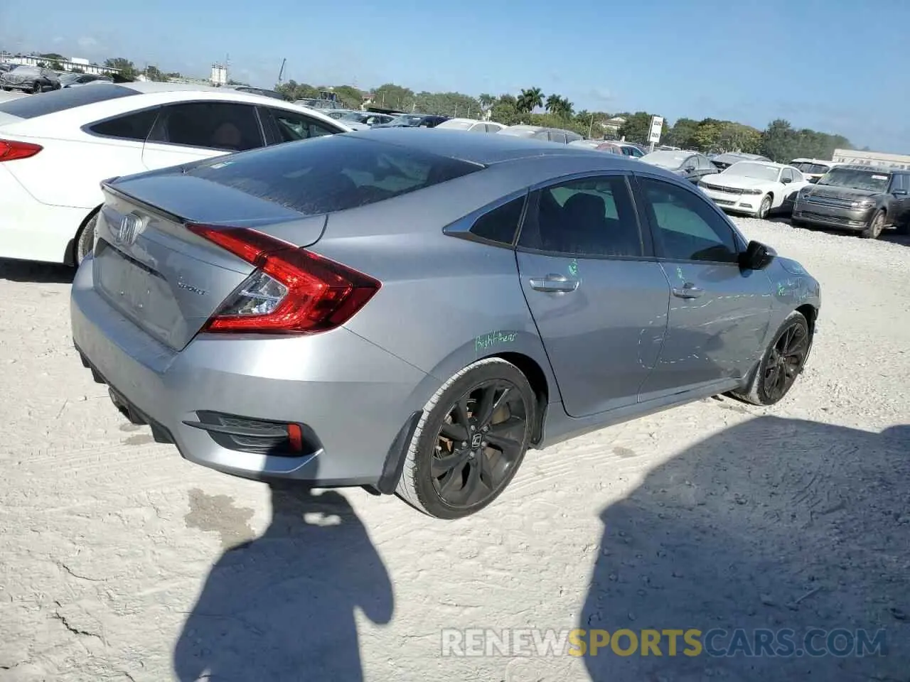 3 fotografías del automóvil dañado 19XFC2F80LE008945 HONDA CIVIC 2020