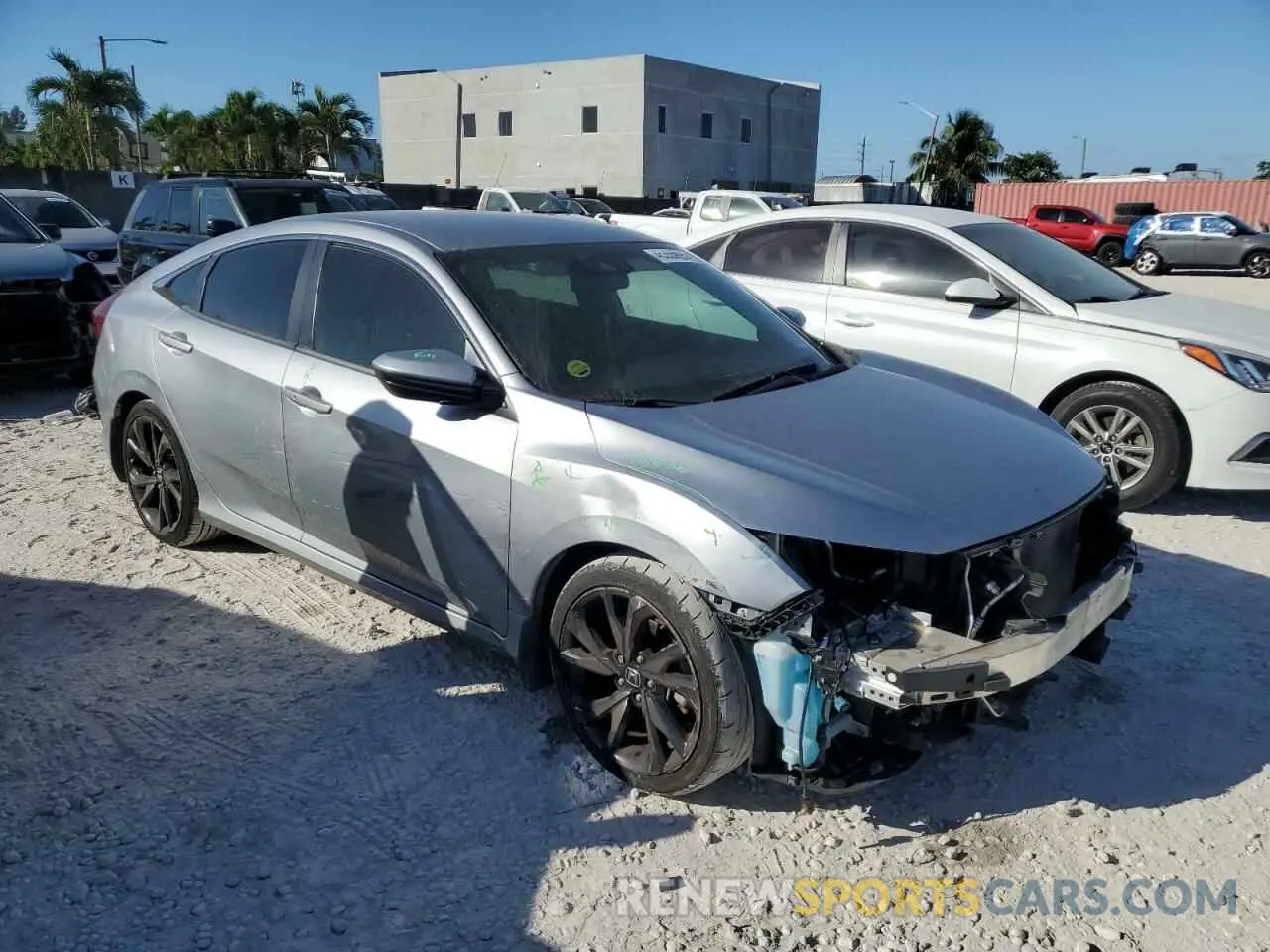 4 fotografías del automóvil dañado 19XFC2F80LE008945 HONDA CIVIC 2020