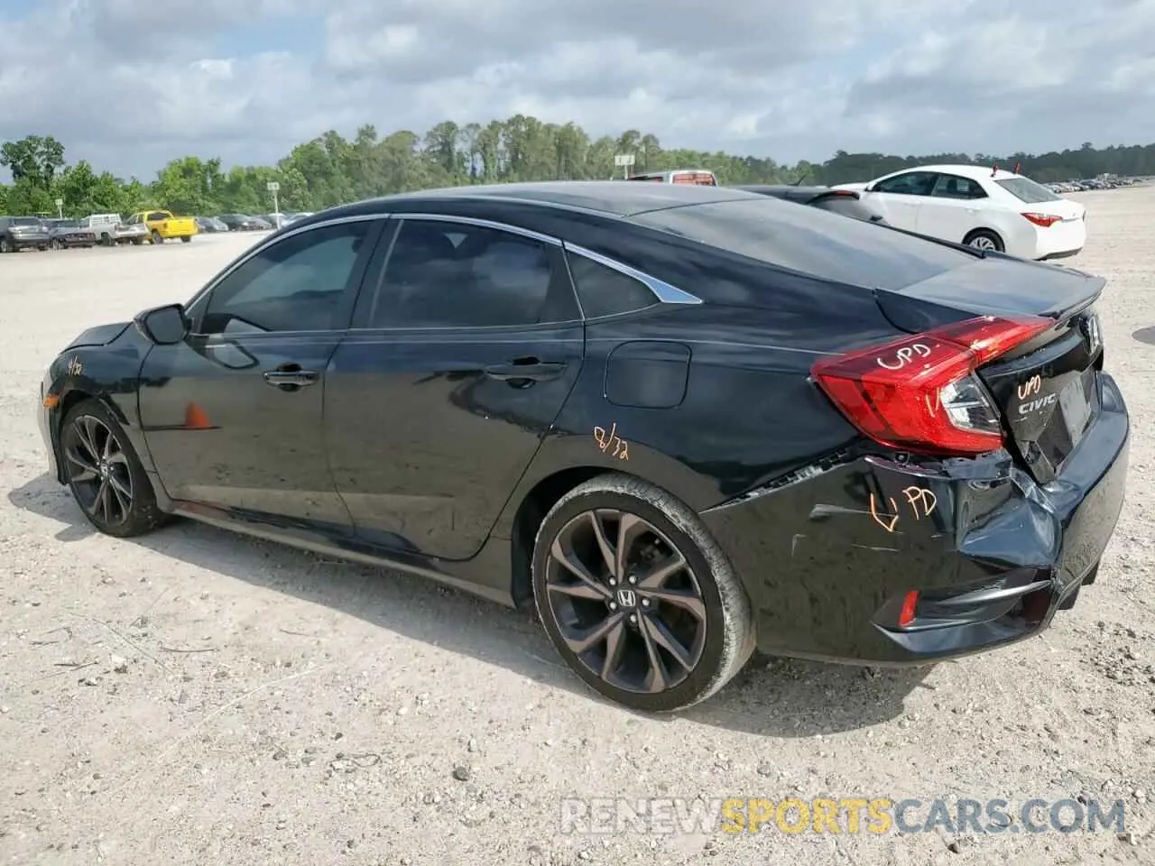 2 fotografías del automóvil dañado 19XFC2F80LE024918 HONDA CIVIC 2020