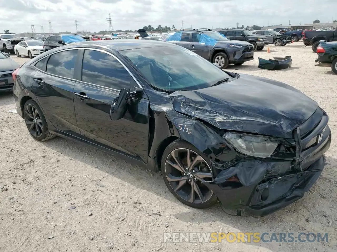 4 fotografías del automóvil dañado 19XFC2F80LE024918 HONDA CIVIC 2020
