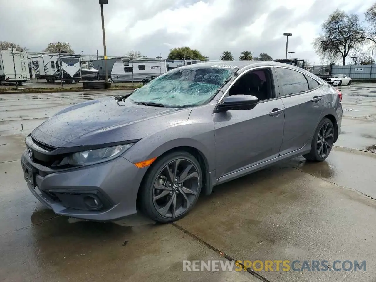 1 fotografías del automóvil dañado 19XFC2F80LE205694 HONDA CIVIC 2020