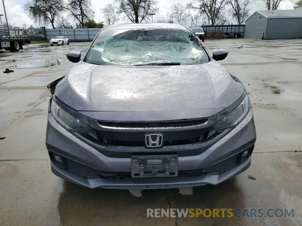 5 fotografías del automóvil dañado 19XFC2F80LE205694 HONDA CIVIC 2020