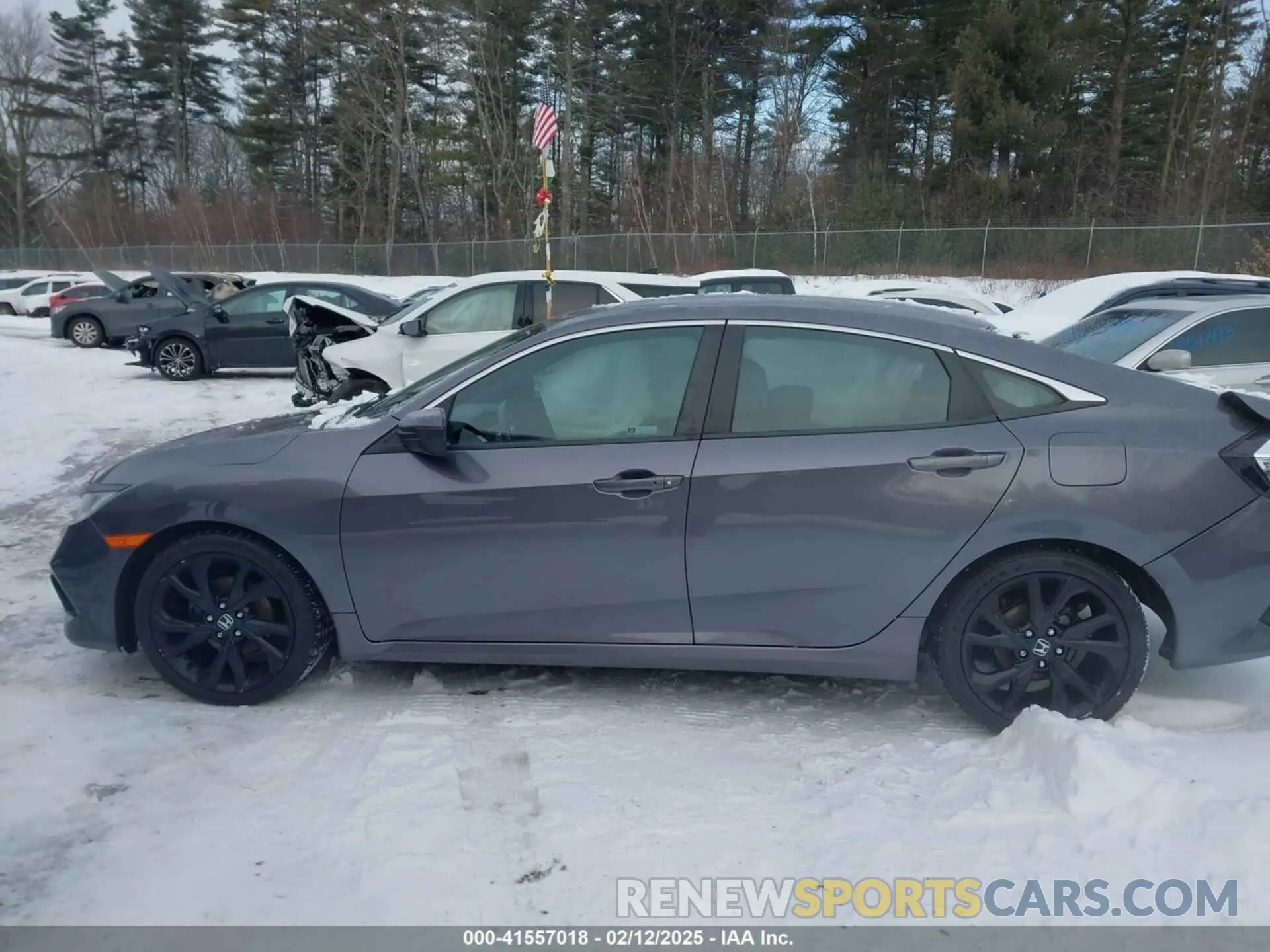 14 fotografías del automóvil dañado 19XFC2F80LE211785 HONDA CIVIC 2020