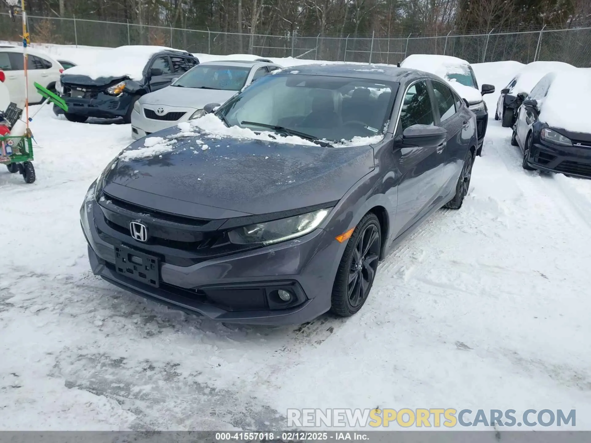 2 fotografías del automóvil dañado 19XFC2F80LE211785 HONDA CIVIC 2020