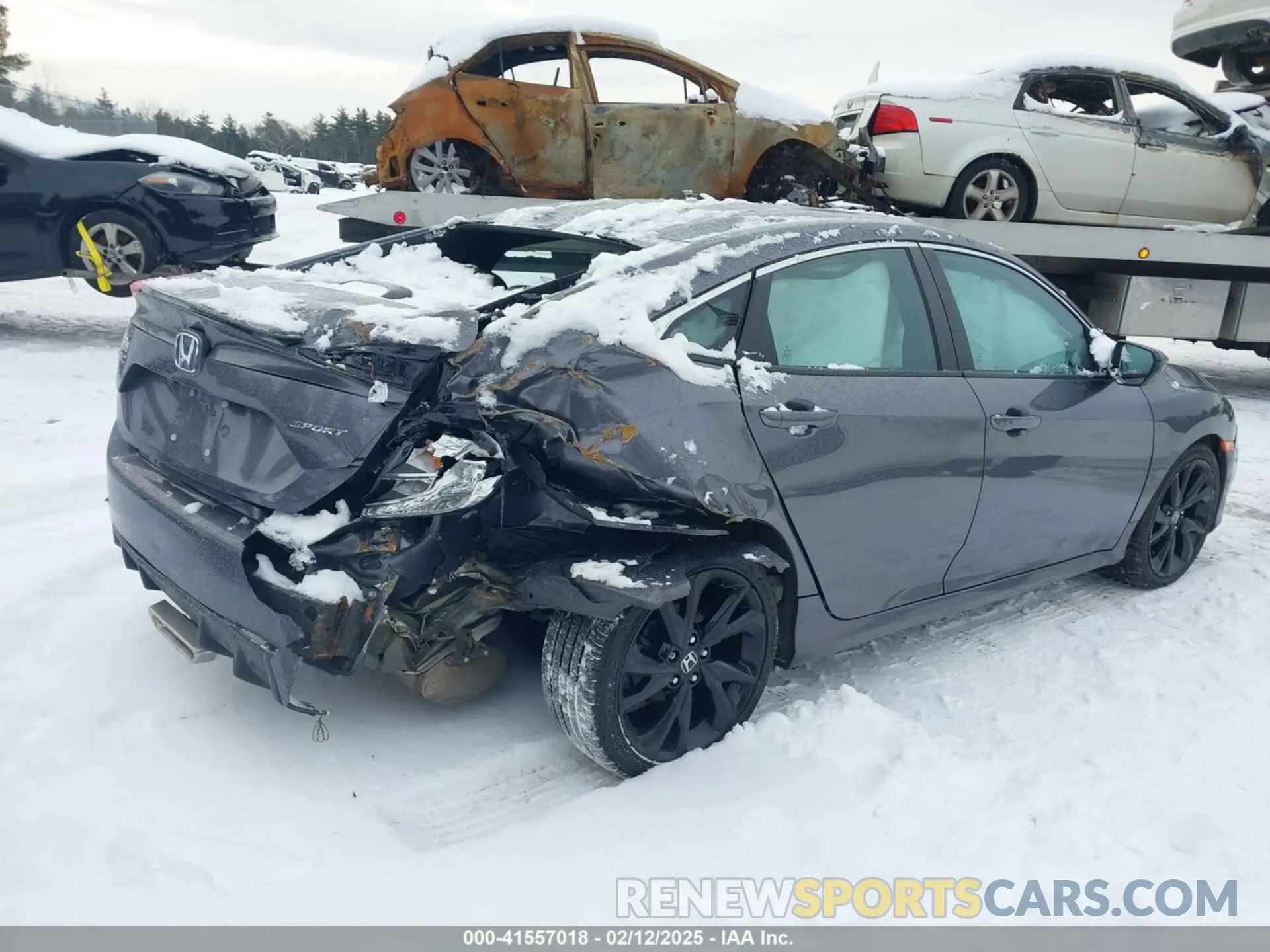 6 fotografías del automóvil dañado 19XFC2F80LE211785 HONDA CIVIC 2020