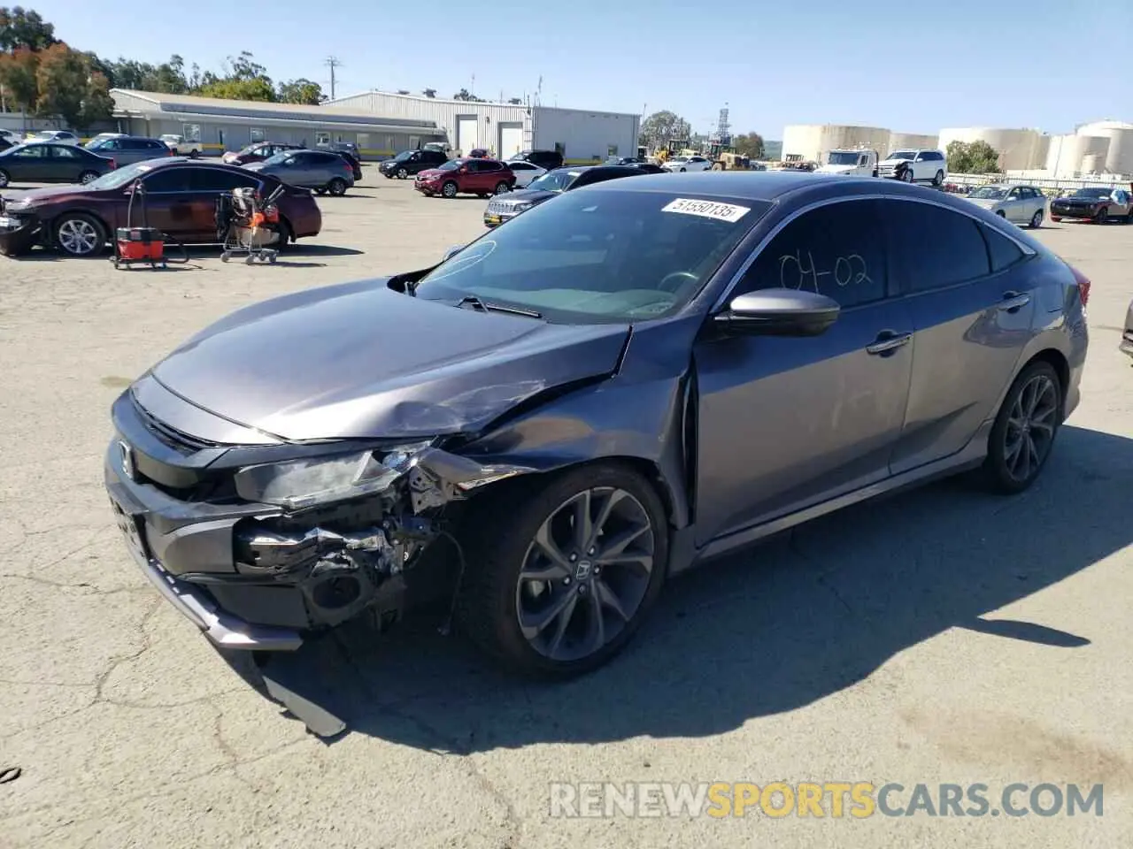 1 fotografías del automóvil dañado 19XFC2F80LE216629 HONDA CIVIC 2020
