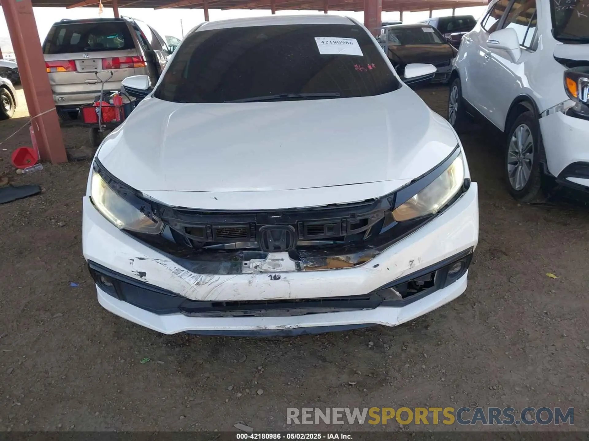 6 fotografías del automóvil dañado 19XFC2F81LE016309 HONDA CIVIC 2020