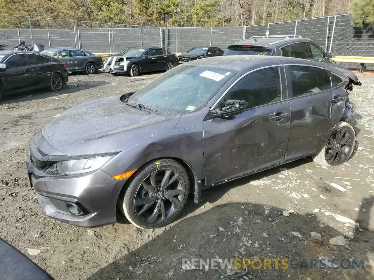 1 fotografías del automóvil dañado 19XFC2F82LE015542 HONDA CIVIC 2020