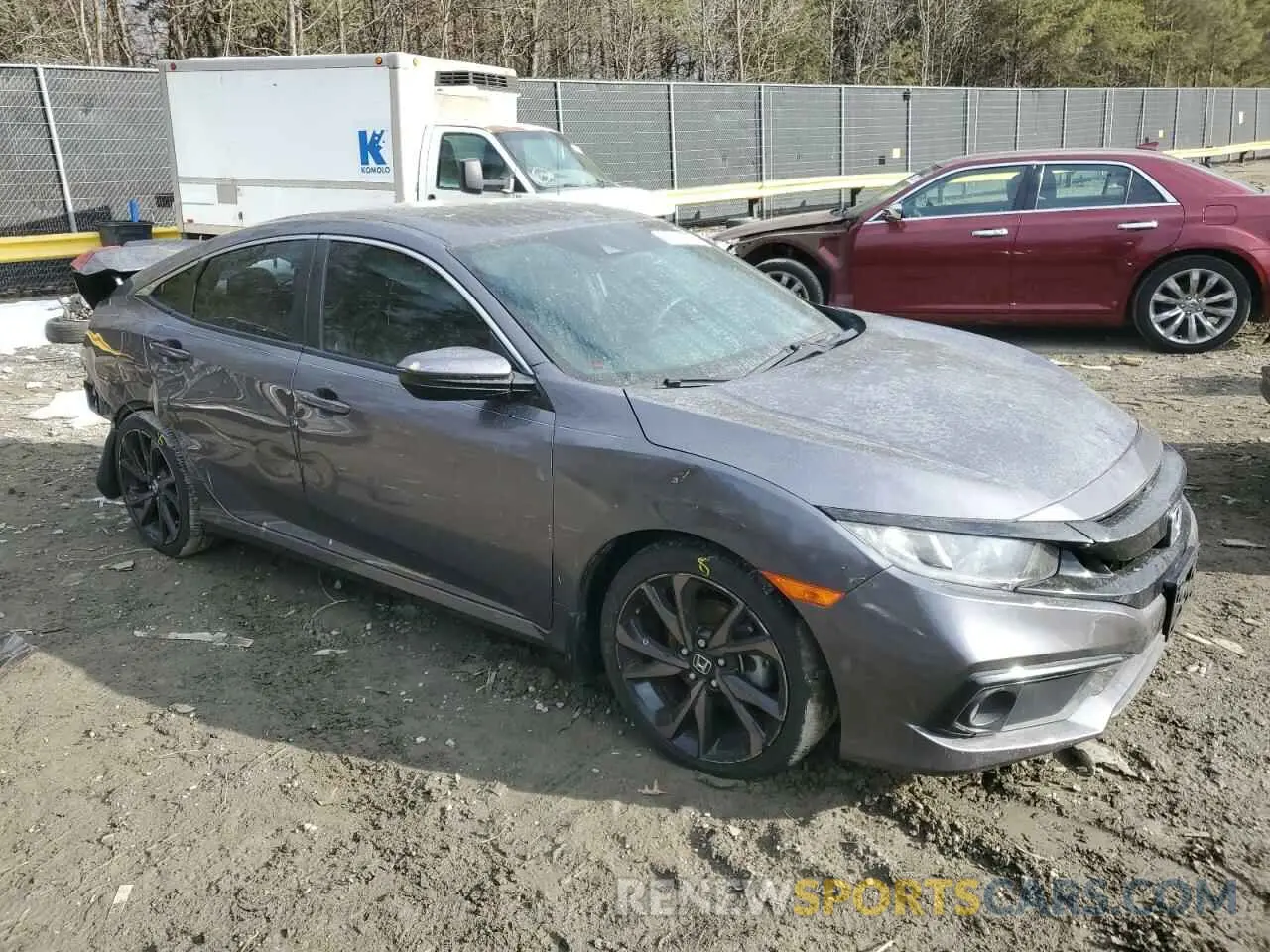 4 fotografías del automóvil dañado 19XFC2F82LE015542 HONDA CIVIC 2020