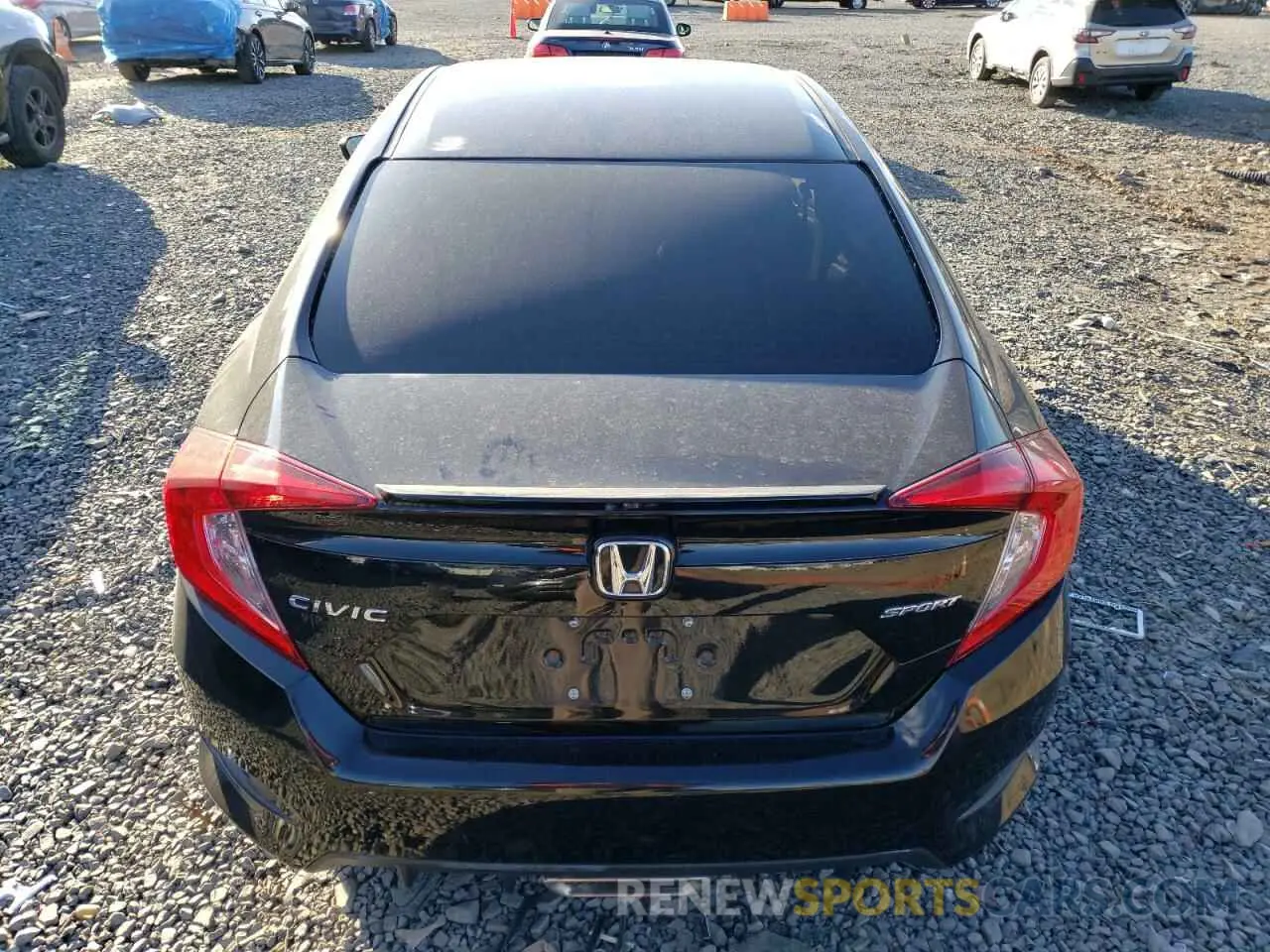 6 fotografías del automóvil dañado 19XFC2F83LE211893 HONDA CIVIC 2020