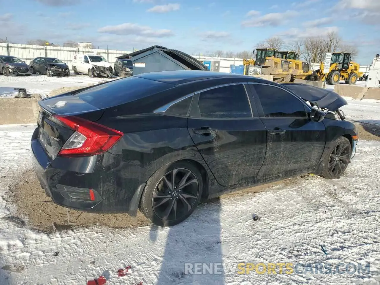 3 fotografías del automóvil dañado 19XFC2F84LE025411 HONDA CIVIC 2020