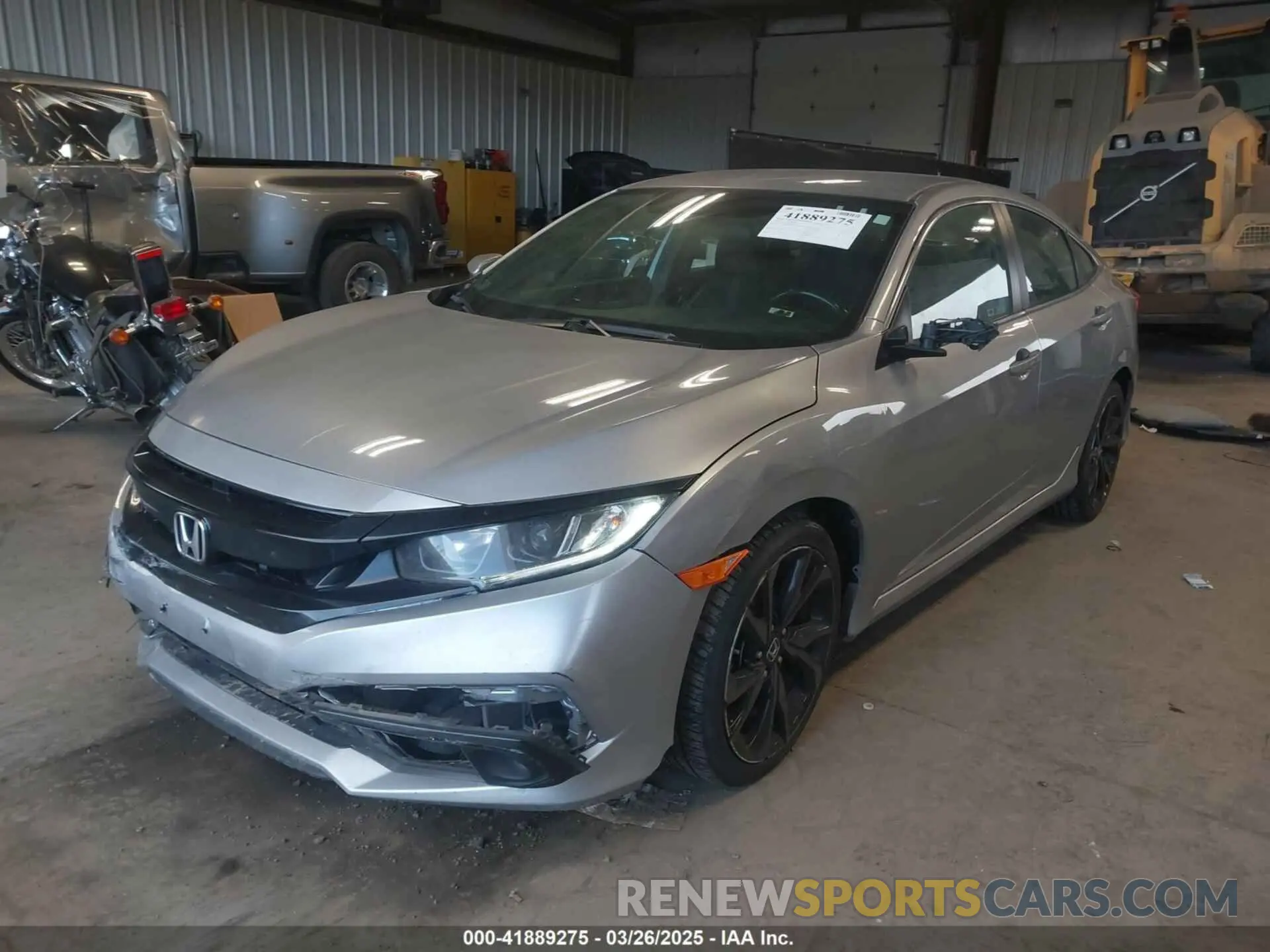 2 fotografías del automóvil dañado 19XFC2F84LE208131 HONDA CIVIC 2020