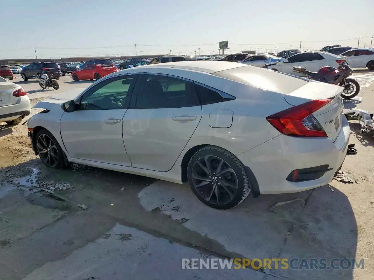 2 fotografías del automóvil dañado 19XFC2F85LE019102 HONDA CIVIC 2020