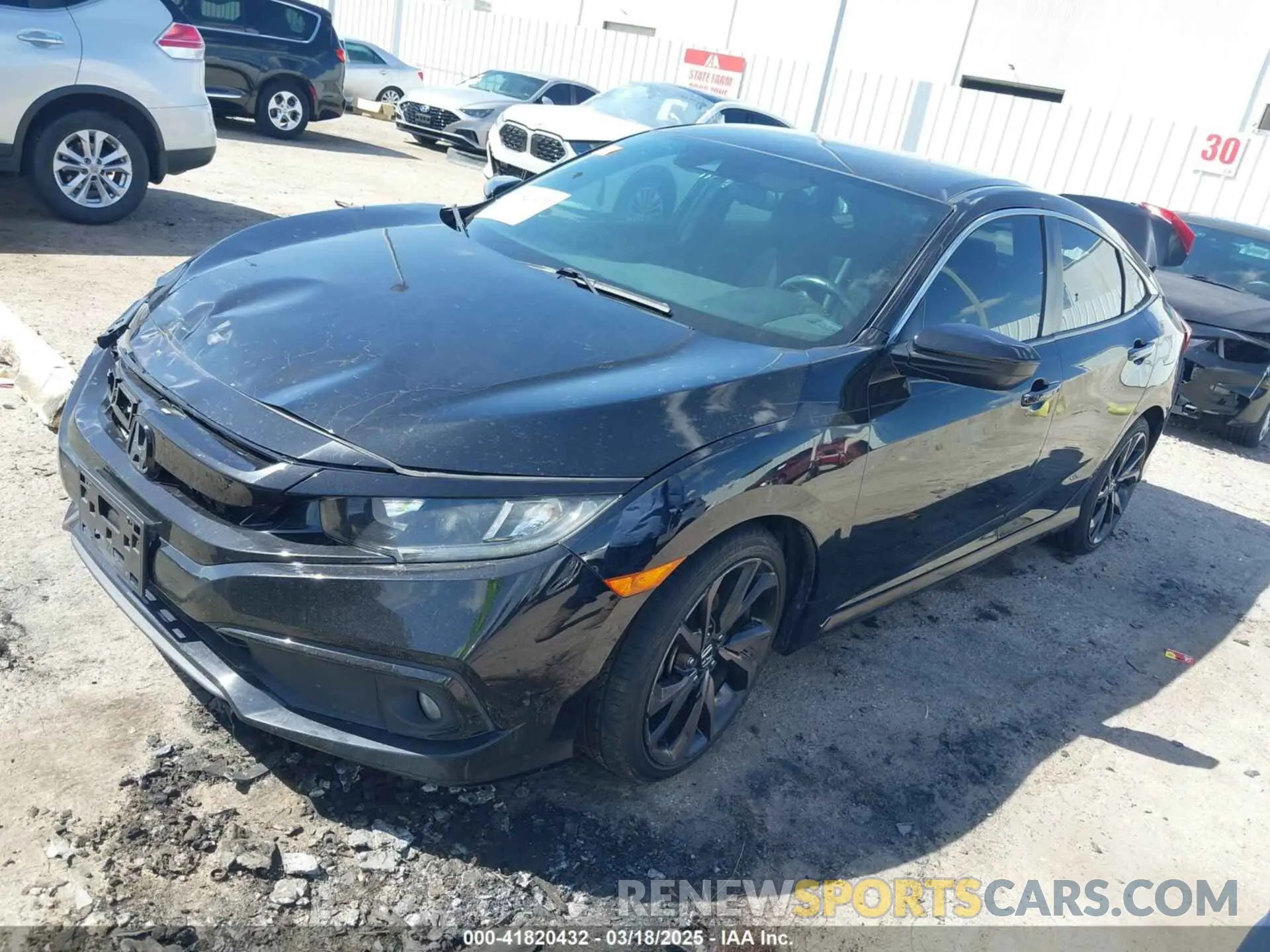 2 fotografías del automóvil dañado 19XFC2F85LE020492 HONDA CIVIC 2020