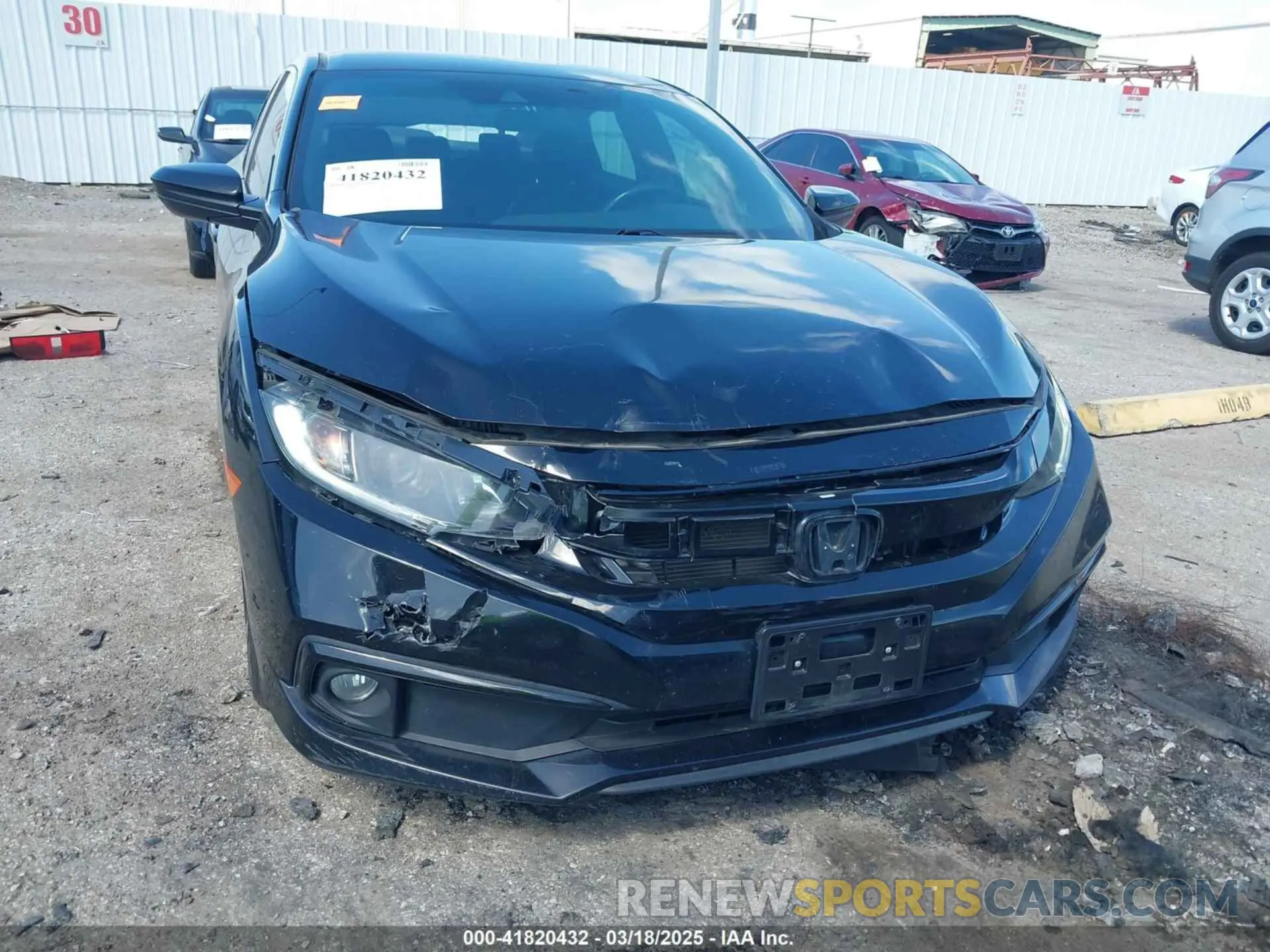 6 fotografías del automóvil dañado 19XFC2F85LE020492 HONDA CIVIC 2020