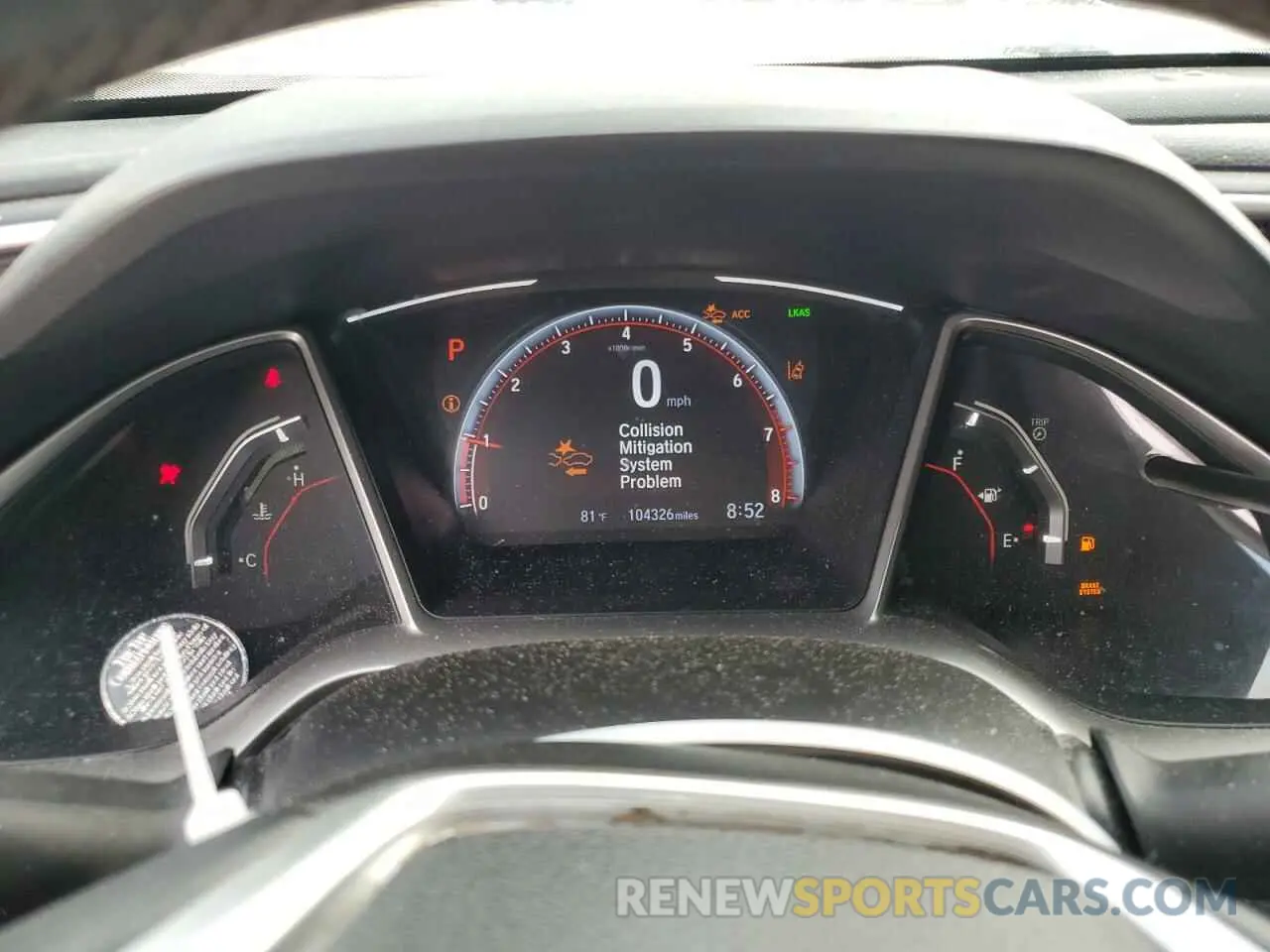 9 fotografías del automóvil dañado 19XFC2F86LE020310 HONDA CIVIC 2020