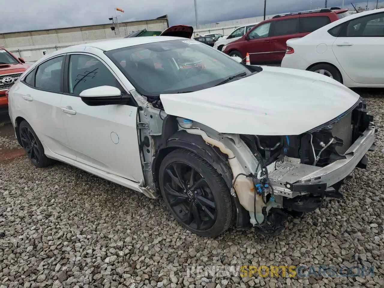 4 fotografías del automóvil dañado 19XFC2F87LE008280 HONDA CIVIC 2020