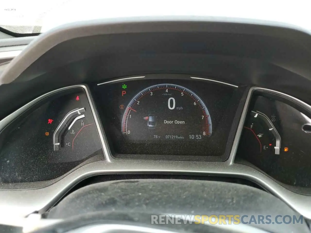 9 fotografías del automóvil dañado 19XFC2F87LE011762 HONDA CIVIC 2020