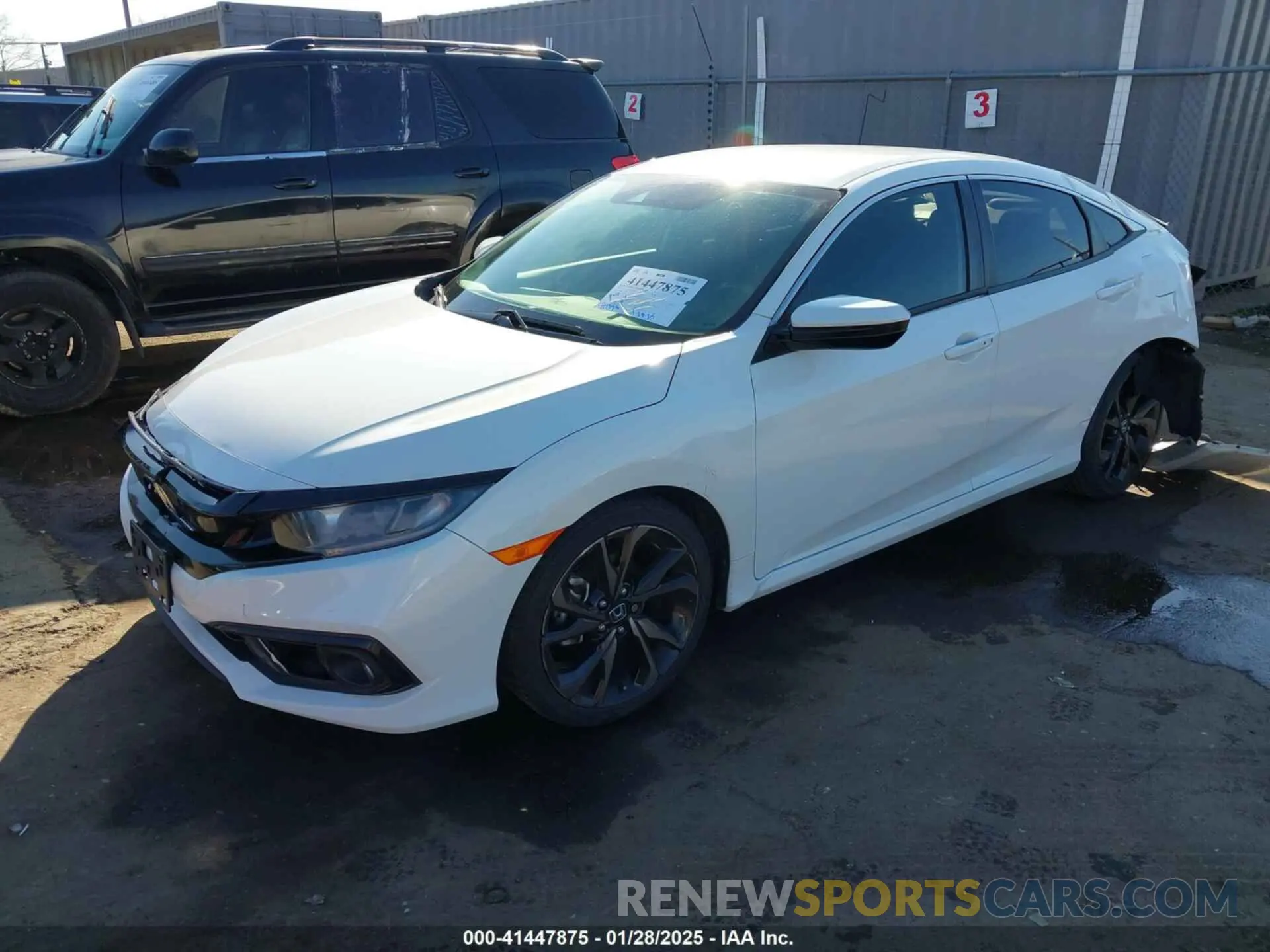 2 fotografías del automóvil dañado 19XFC2F88LE203496 HONDA CIVIC 2020