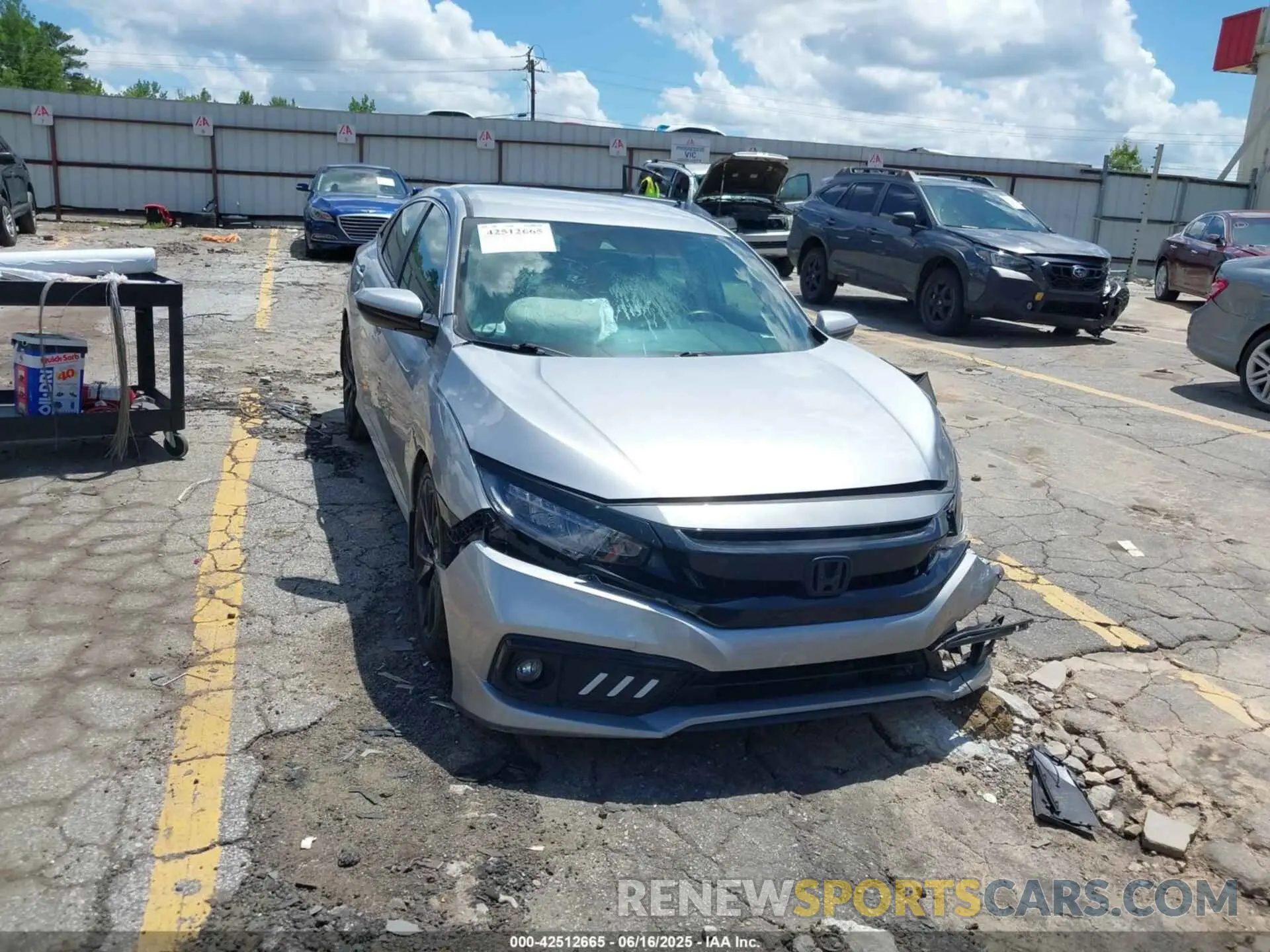 1 fotografías del automóvil dañado 19XFC2F89LE010032 HONDA CIVIC 2020