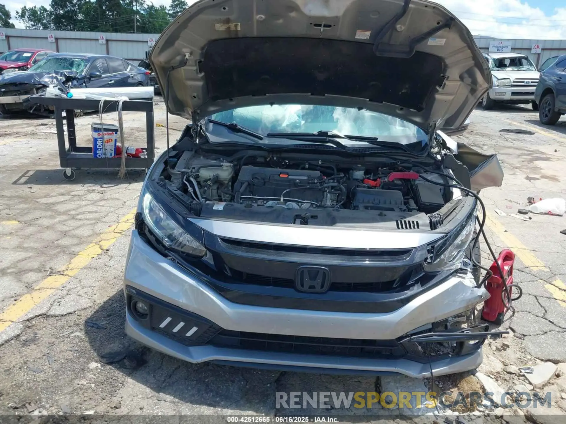10 fotografías del automóvil dañado 19XFC2F89LE010032 HONDA CIVIC 2020