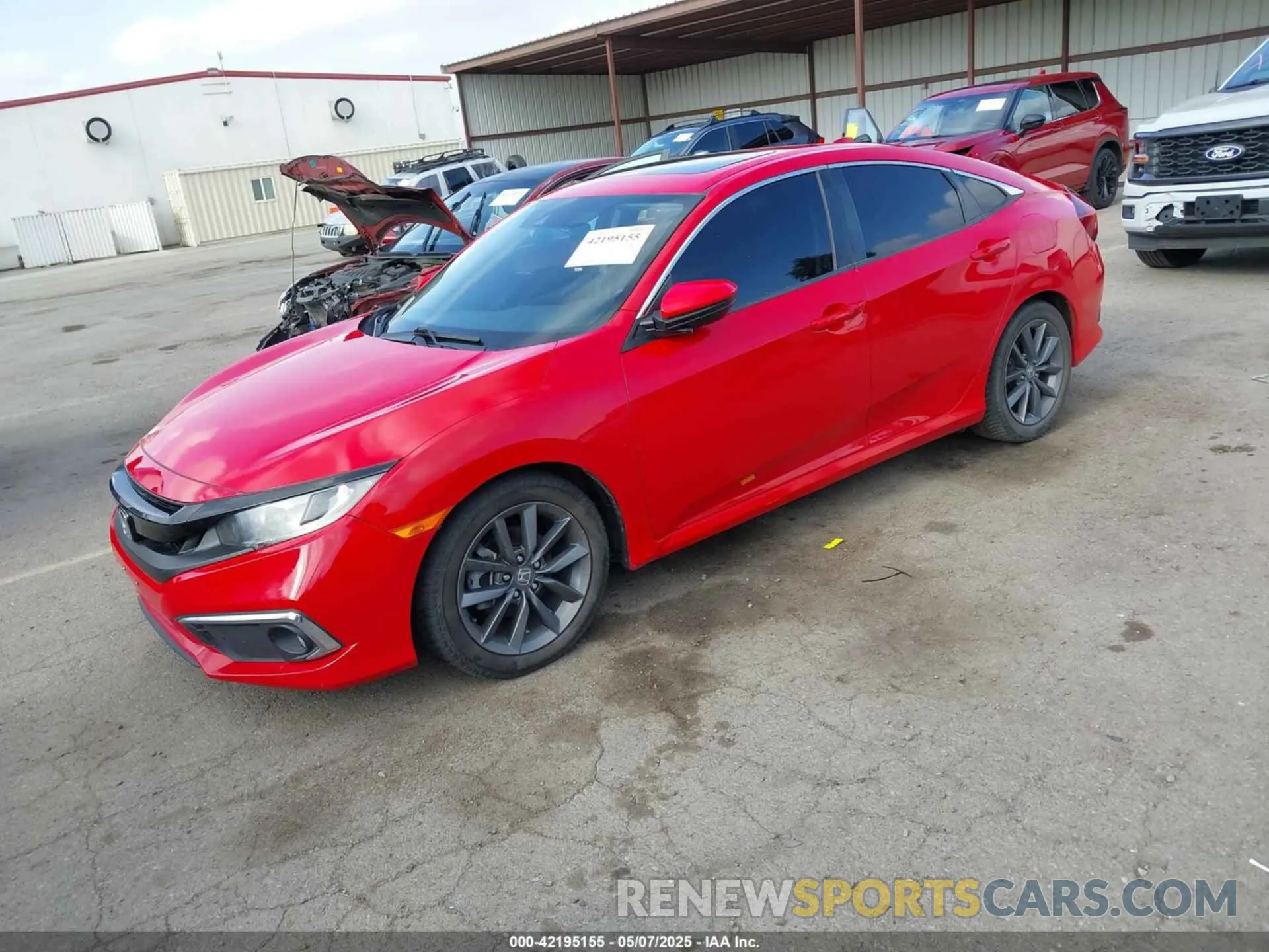 2 fotografías del automóvil dañado 2HGFC1F31LH682168 HONDA CIVIC 2020