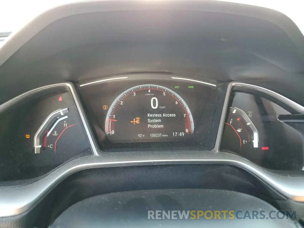9 fotografías del automóvil dañado 2HGFC2E80LH505176 HONDA CIVIC 2020