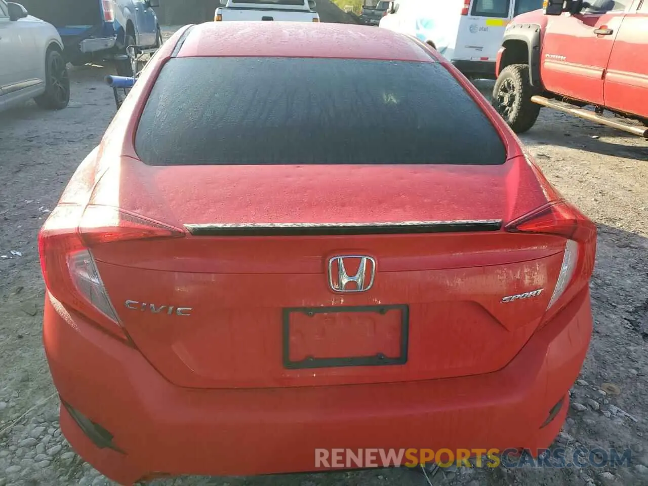 6 fotografías del automóvil dañado 2HGFC2E80LH574174 HONDA CIVIC 2020