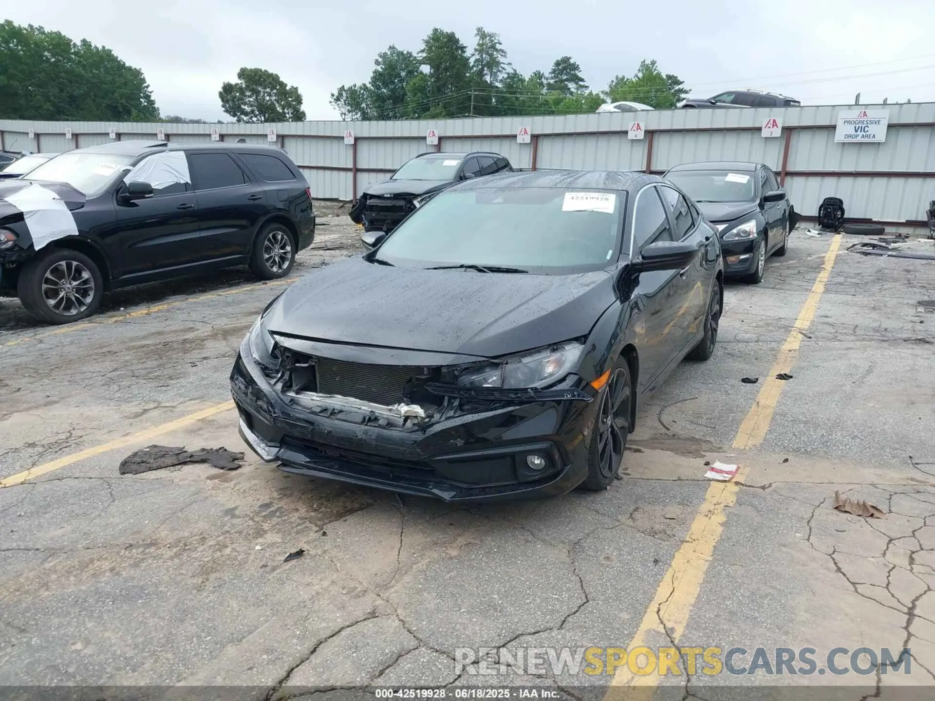 2 fotografías del automóvil dañado 2HGFC2E84LH535961 HONDA CIVIC 2020