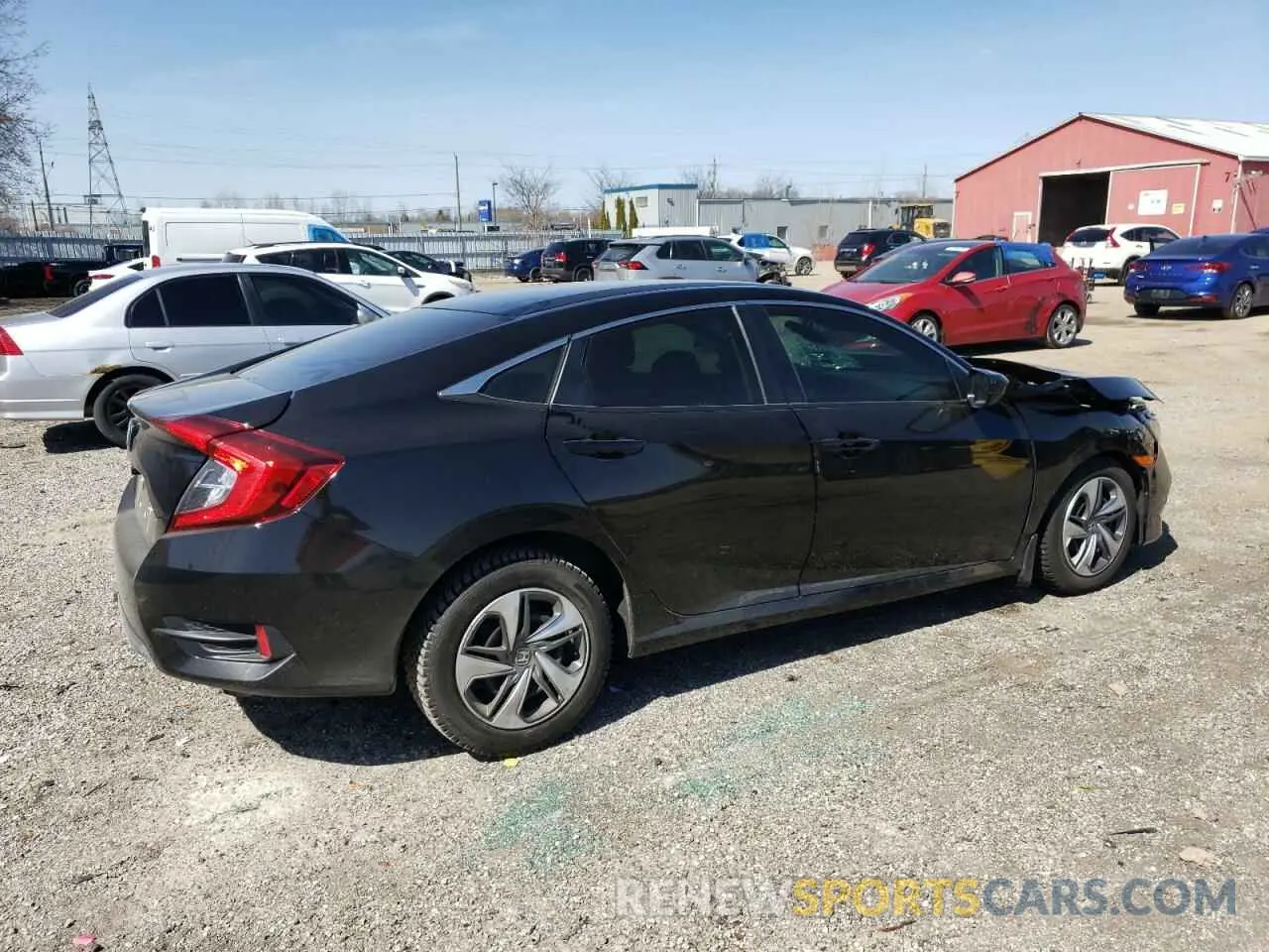 3 fotografías del automóvil dañado 2HGFC2F58LH024354 HONDA CIVIC 2020