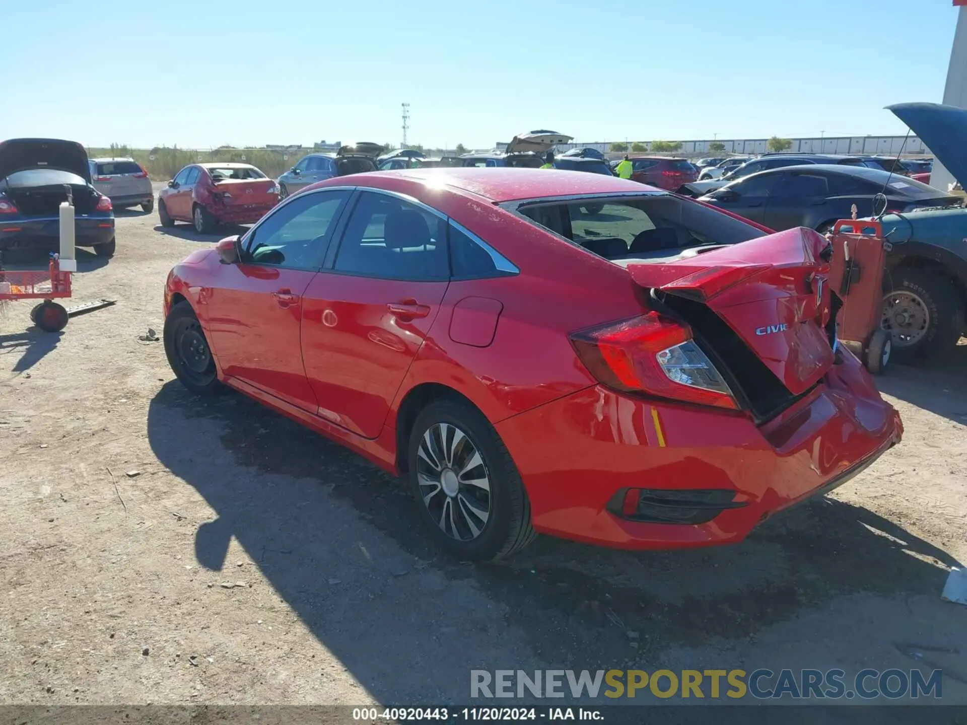 3 fotografías del automóvil dañado 2HGFC2F61LH580353 HONDA CIVIC 2020