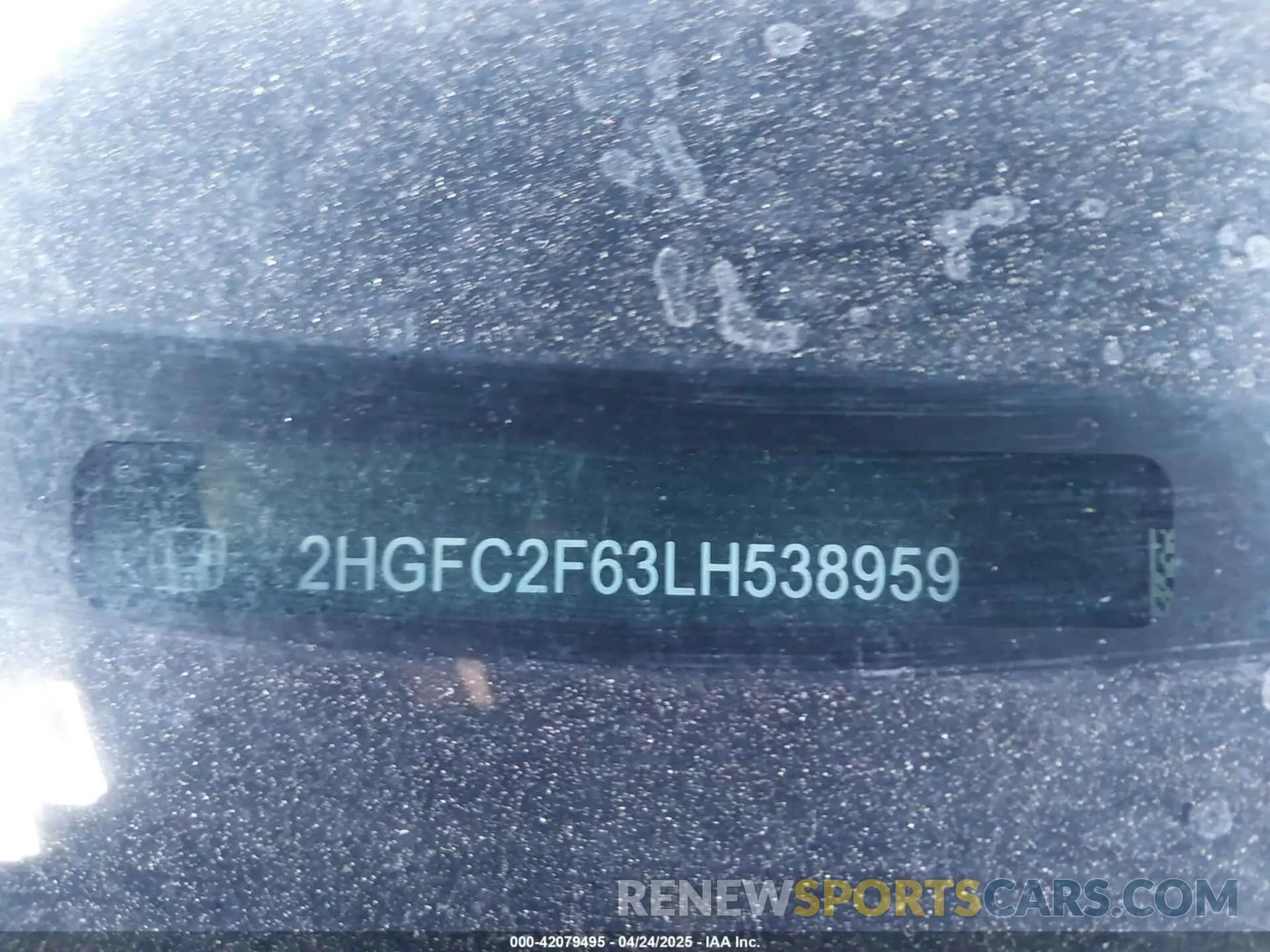 9 fotografías del automóvil dañado 2HGFC2F63LH538959 HONDA CIVIC 2020