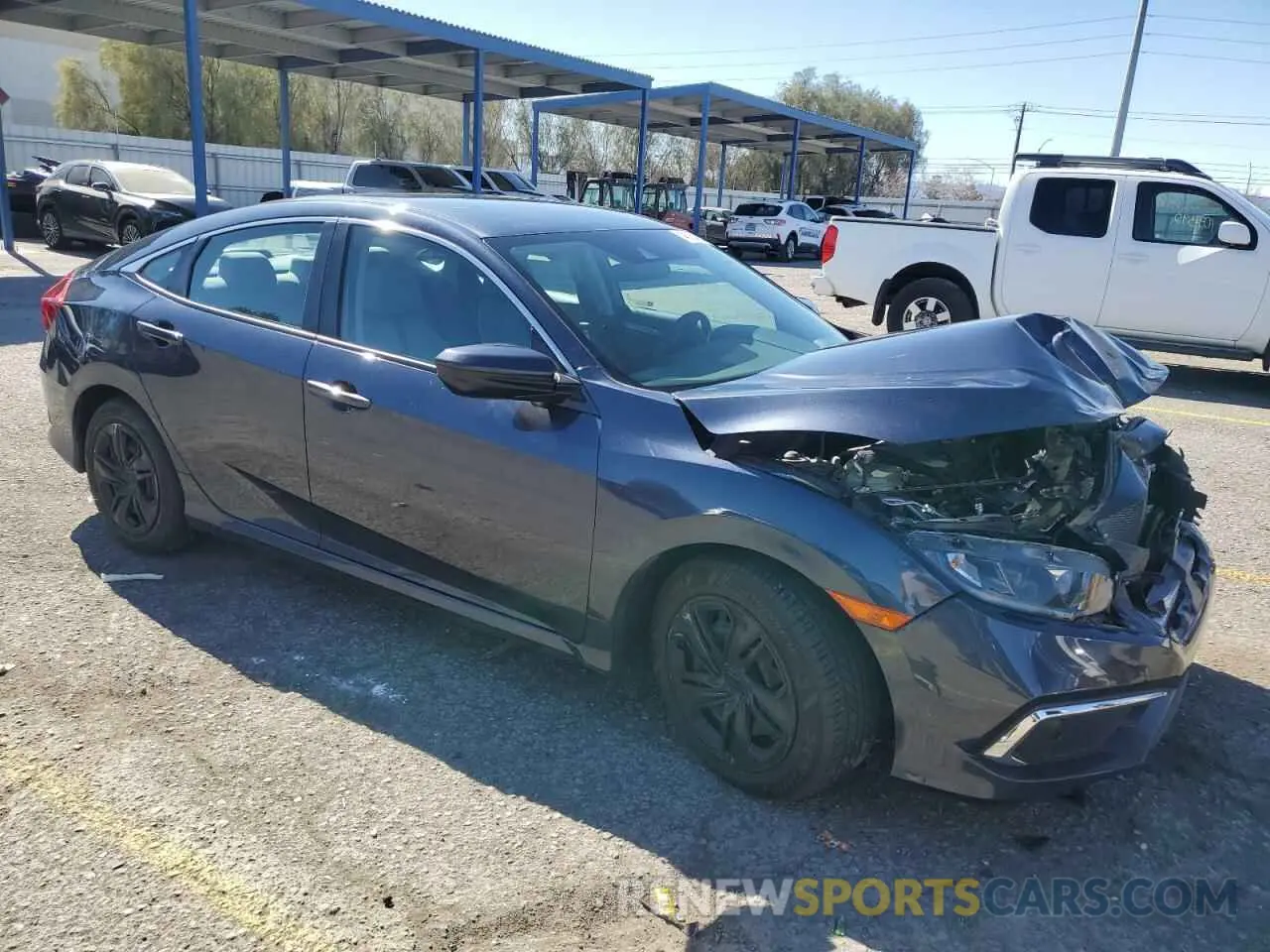 4 fotografías del automóvil dañado 2HGFC2F64LH593761 HONDA CIVIC 2020