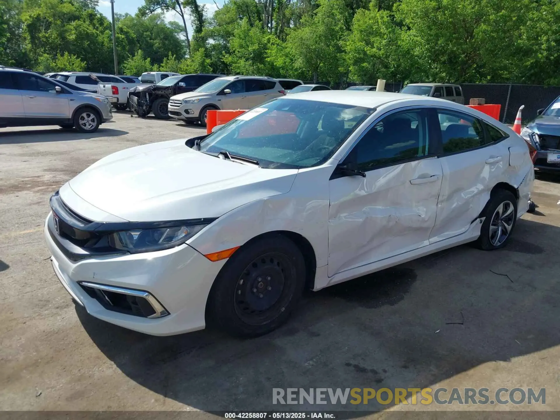 2 fotografías del automóvil dañado 2HGFC2F65LH537800 HONDA CIVIC 2020