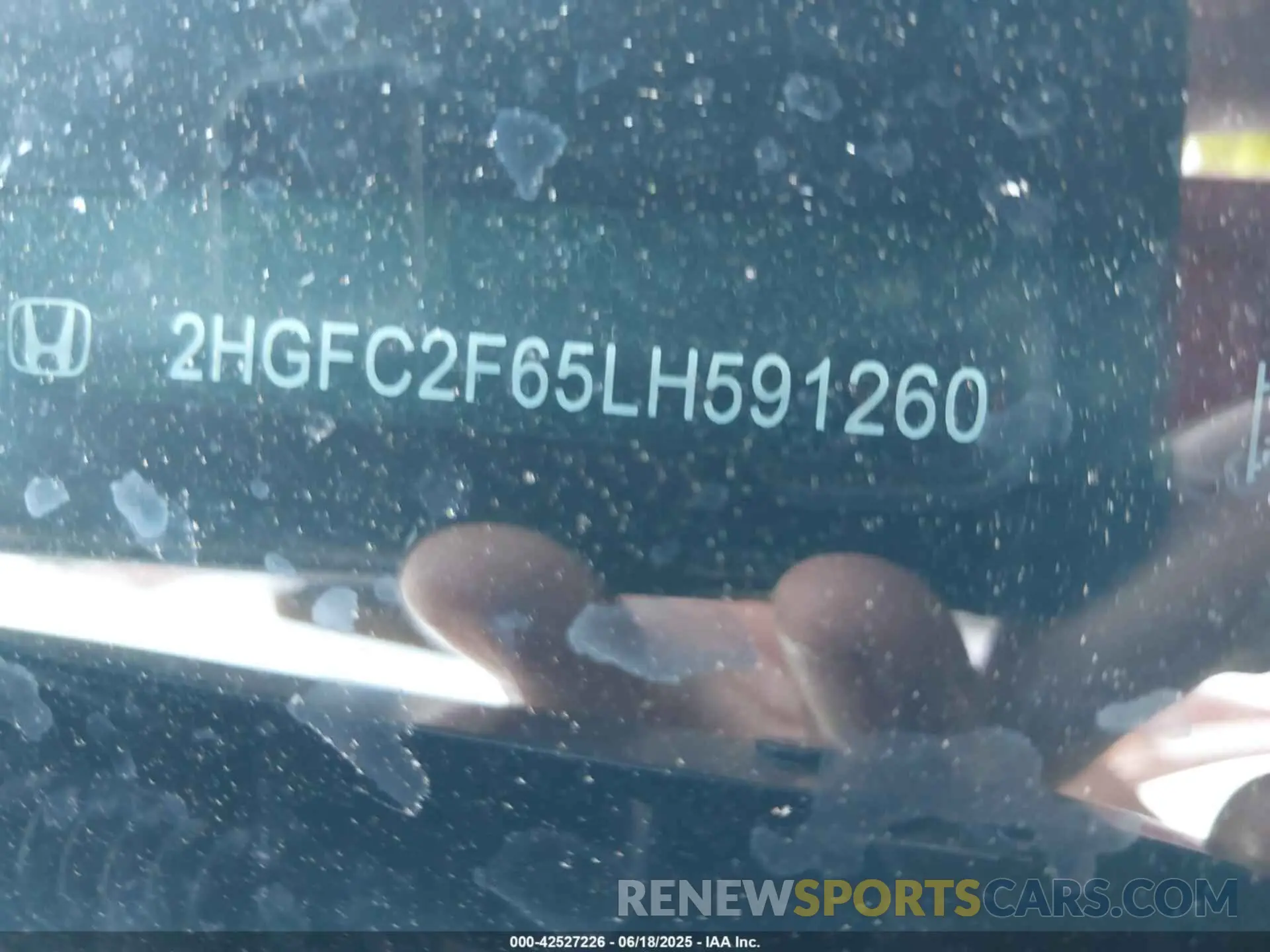 9 fotografías del automóvil dañado 2HGFC2F65LH591260 HONDA CIVIC 2020