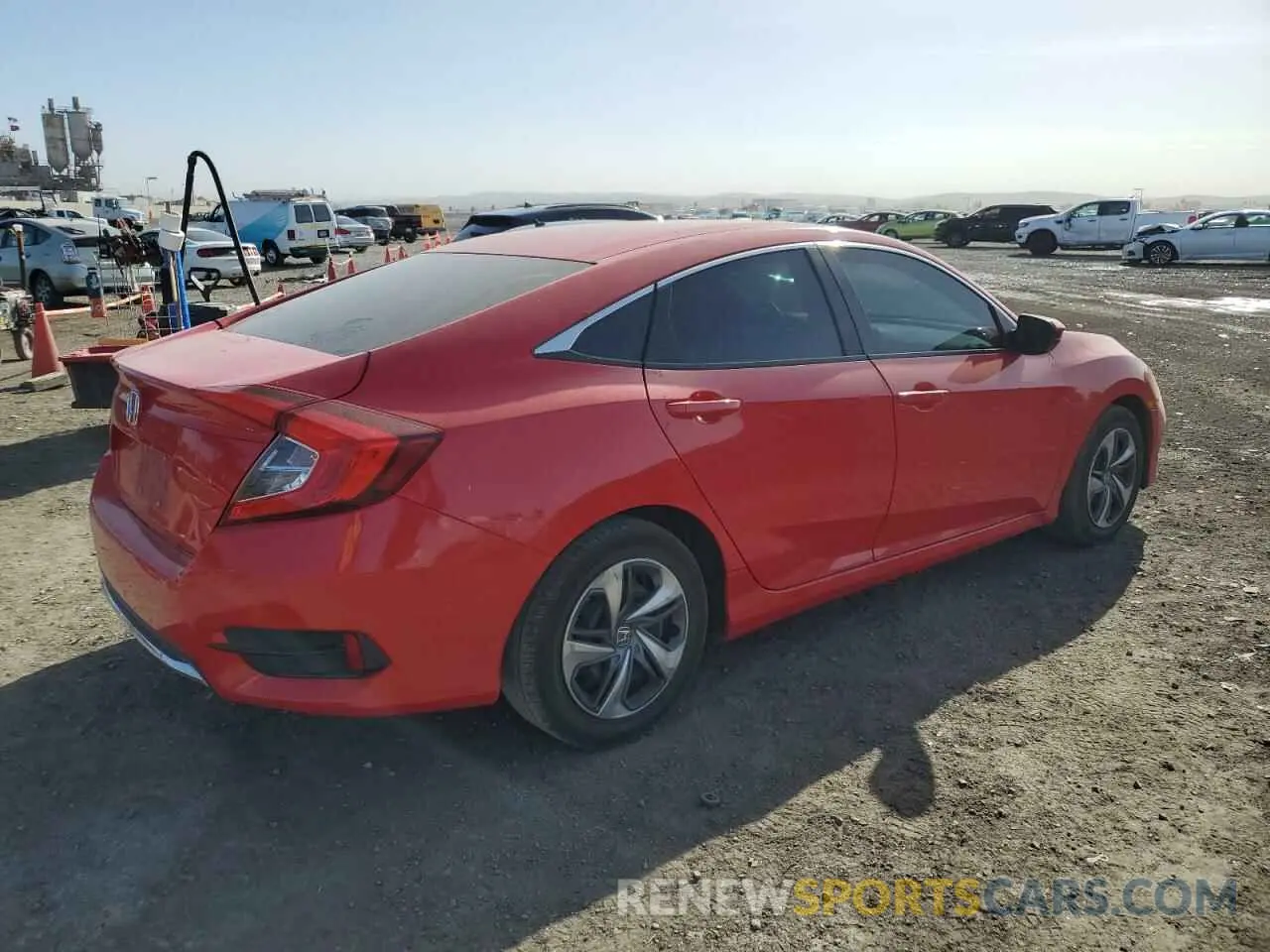 3 fotografías del automóvil dañado 2HGFC2F66LH506586 HONDA CIVIC 2020