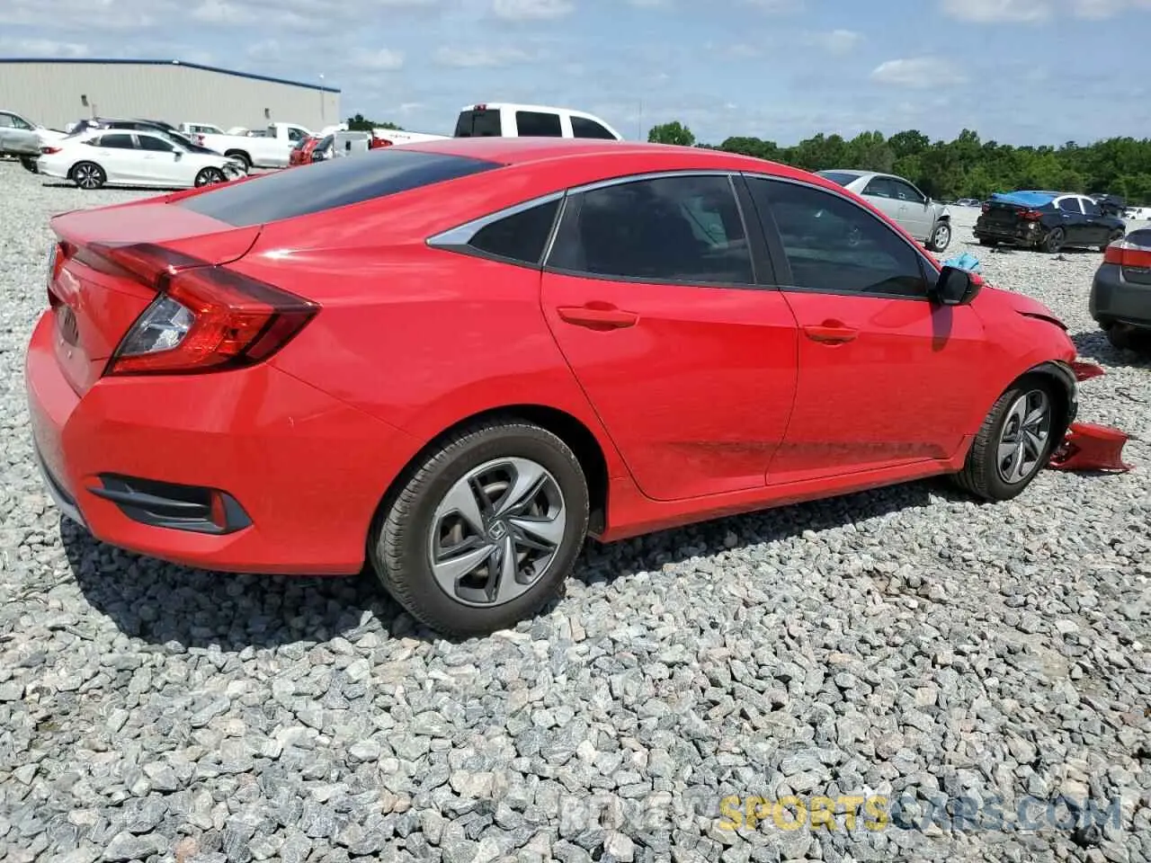 3 fotografías del automóvil dañado 2HGFC2F66LH539247 HONDA CIVIC 2020