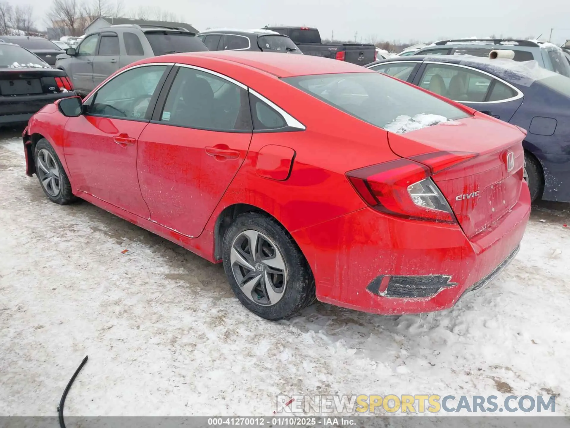 3 fotografías del automóvil dañado 2HGFC2F67LH516074 HONDA CIVIC 2020