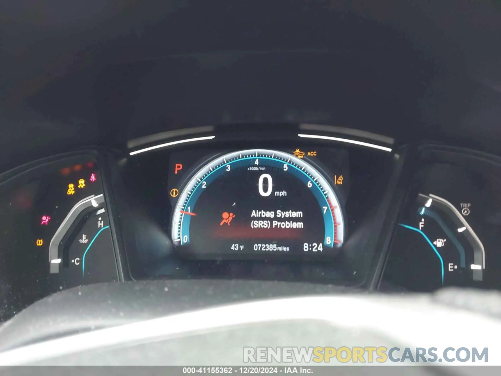 7 fotografías del automóvil dañado 2HGFC2F68LH522305 HONDA CIVIC 2020