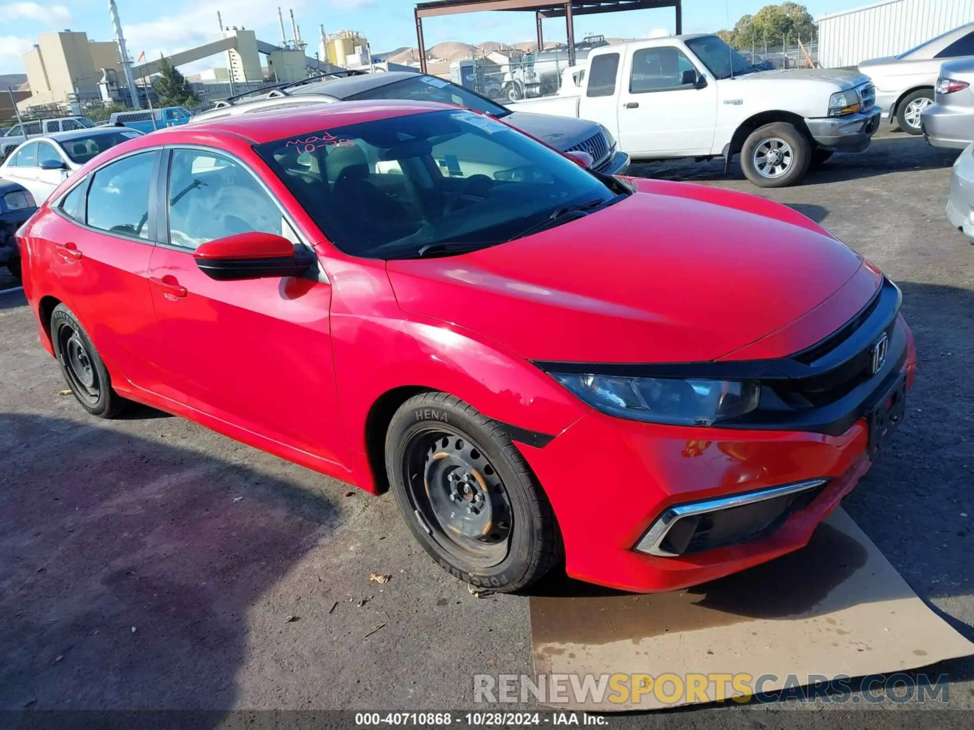 1 fotografías del automóvil dañado 2HGFC2F6XLH520880 HONDA CIVIC 2020