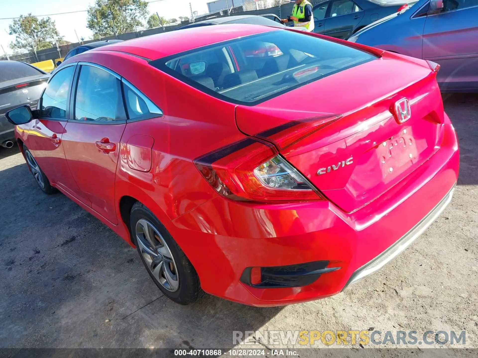 3 fotografías del automóvil dañado 2HGFC2F6XLH520880 HONDA CIVIC 2020