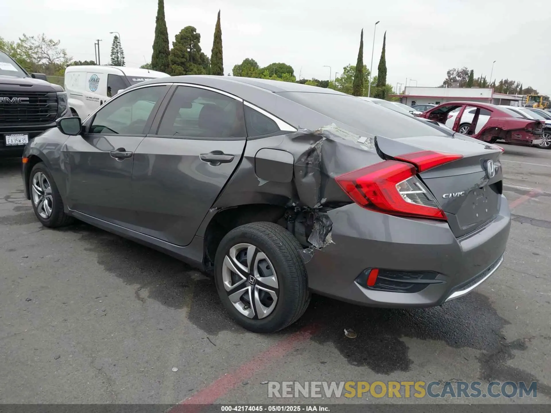3 fotografías del automóvil dañado 2HGFC2F6XLH542068 HONDA CIVIC 2020