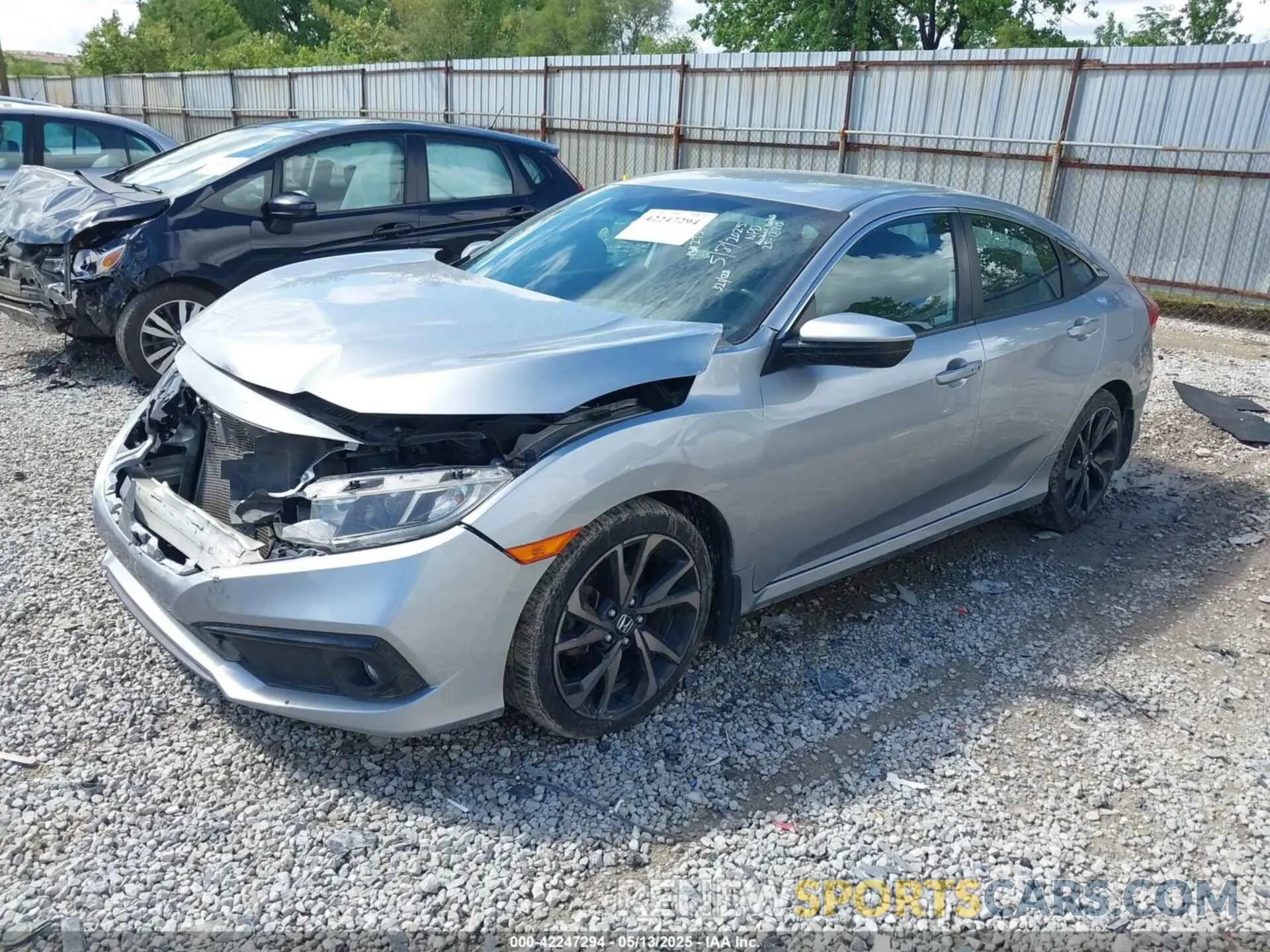 2 fotografías del automóvil dañado 2HGFC2F80LH538788 HONDA CIVIC 2020