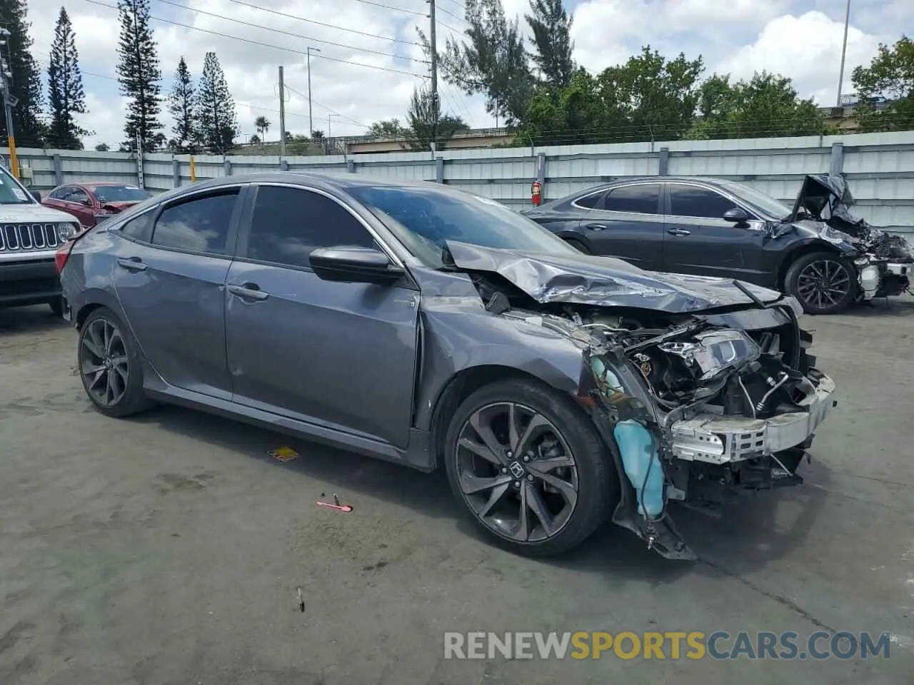 4 fotografías del automóvil dañado 2HGFC2F80LH547751 HONDA CIVIC 2020