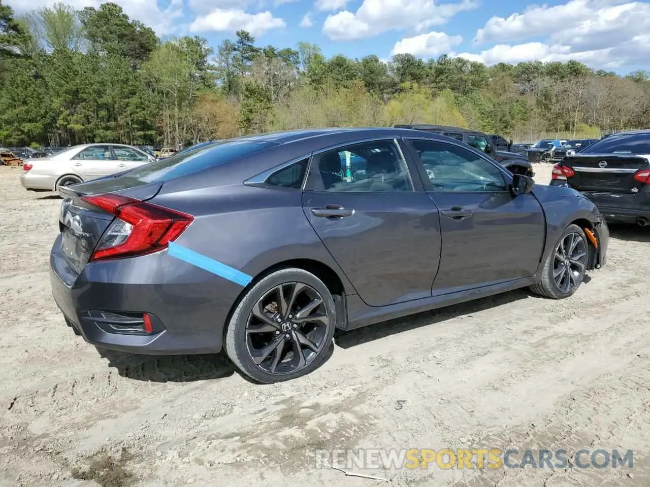 3 fotografías del automóvil dañado 2HGFC2F80LH563769 HONDA CIVIC 2020