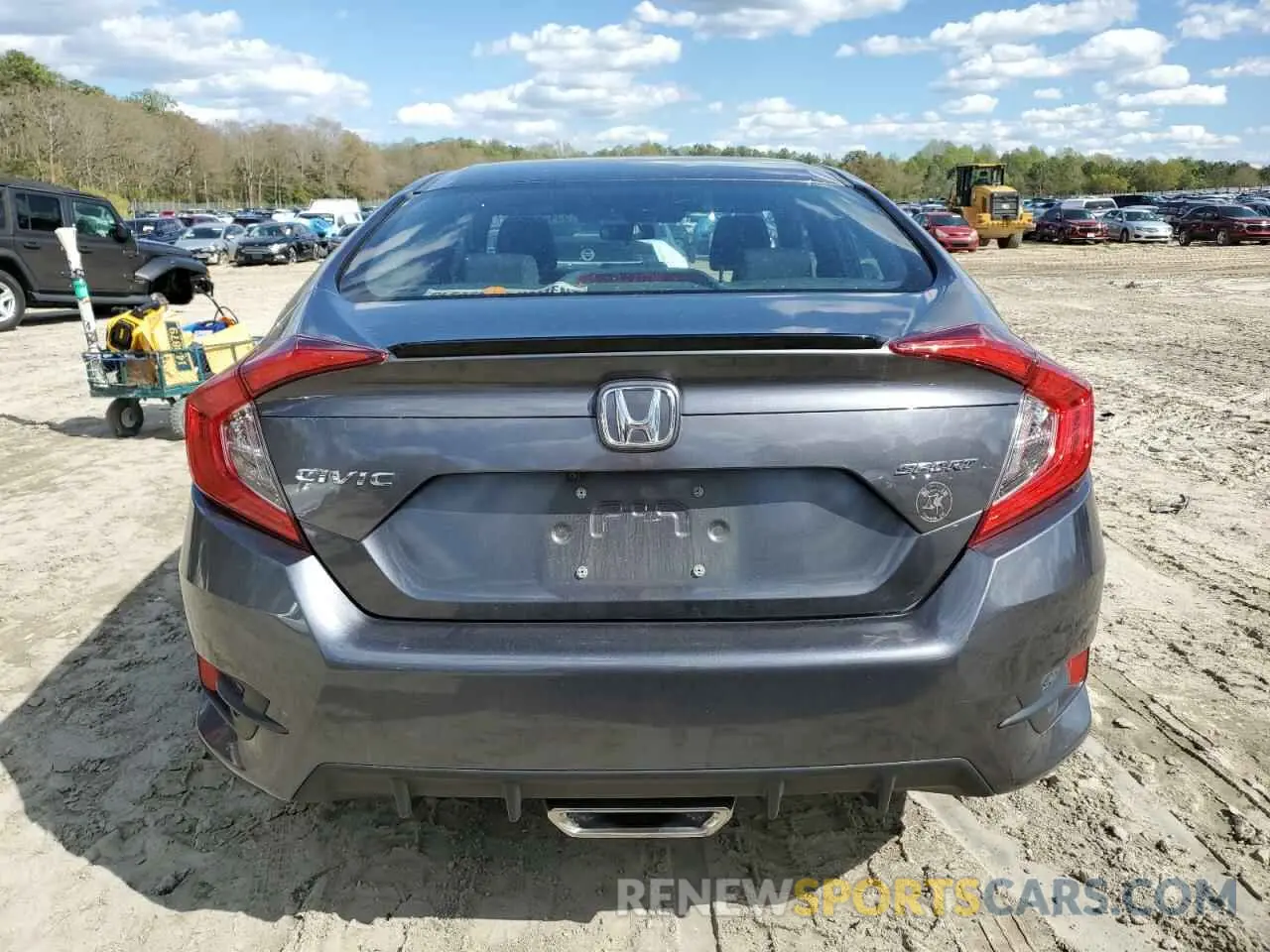 6 fotografías del automóvil dañado 2HGFC2F80LH563769 HONDA CIVIC 2020