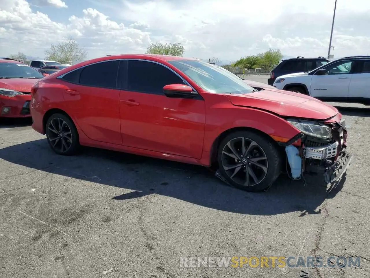 4 fotografías del automóvil dañado 2HGFC2F80LH564274 HONDA CIVIC 2020
