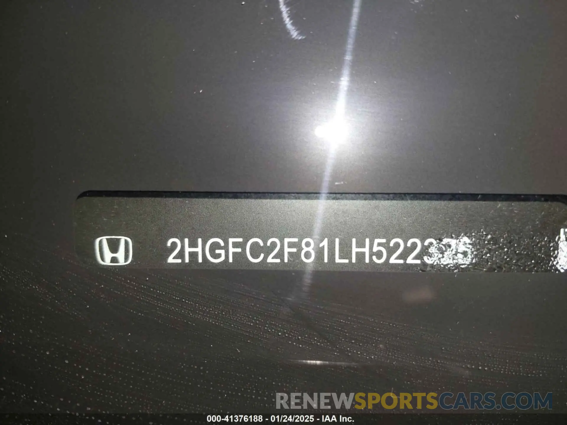 19 fotografías del automóvil dañado 2HGFC2F81LH522325 HONDA CIVIC 2020