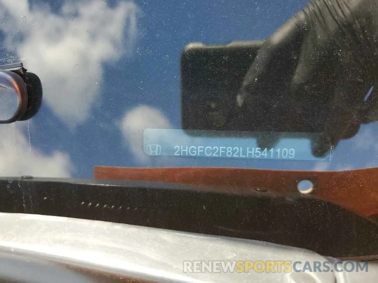 12 fotografías del automóvil dañado 2HGFC2F82LH541109 HONDA CIVIC 2020